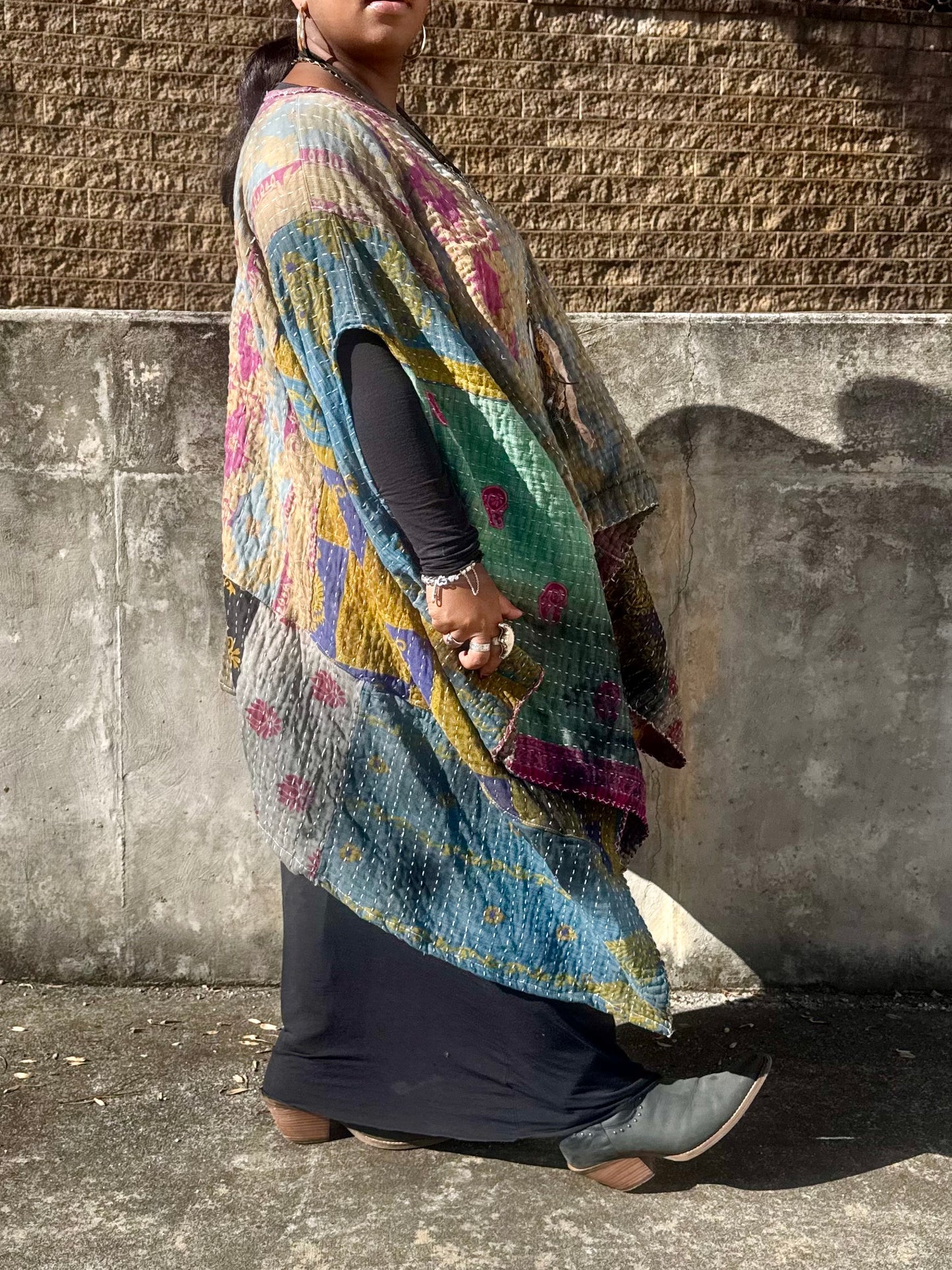 Small-5XL Kantha Trio Tee