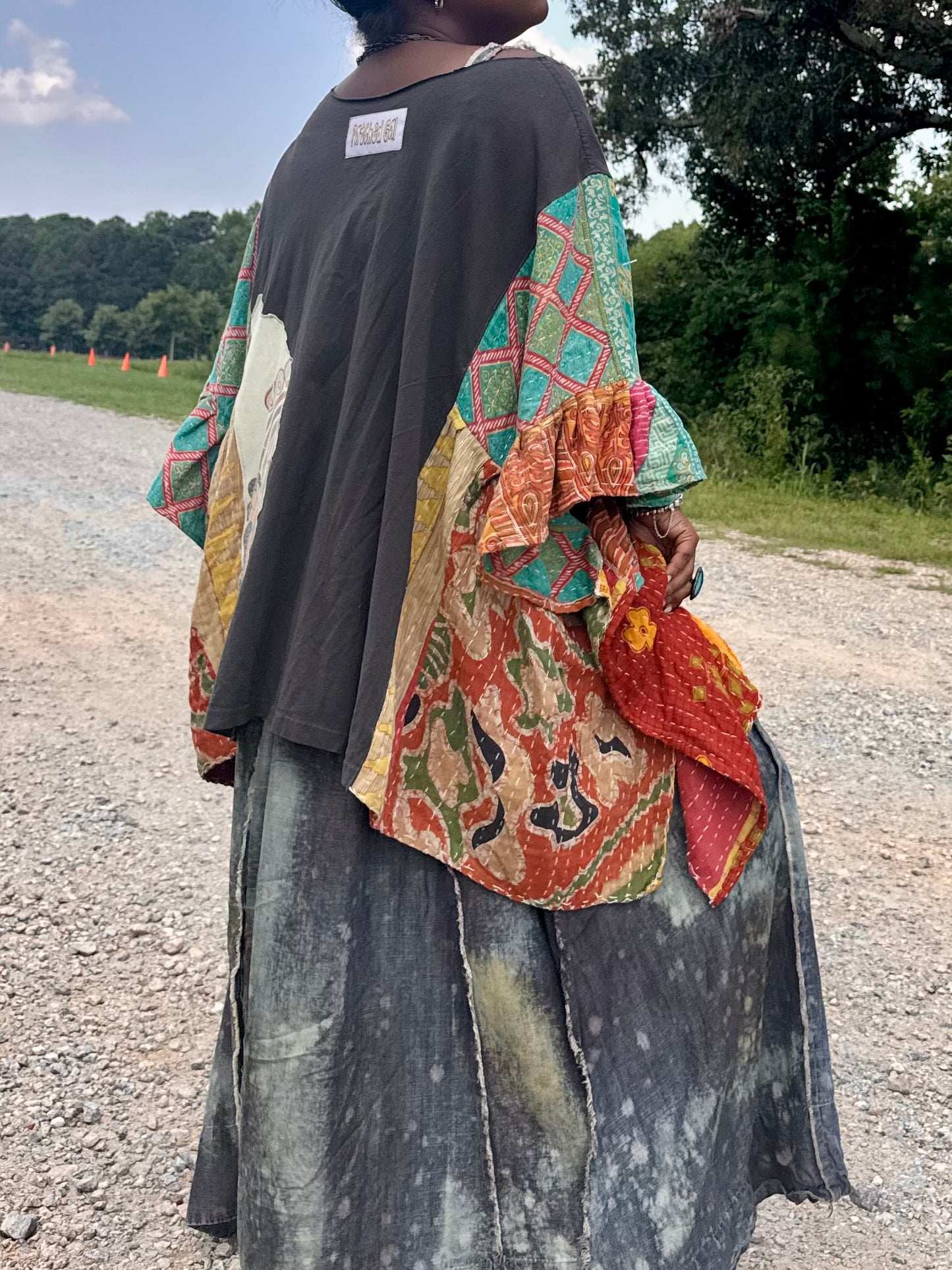 Large-5XL Keep Going Kaftan Poncho