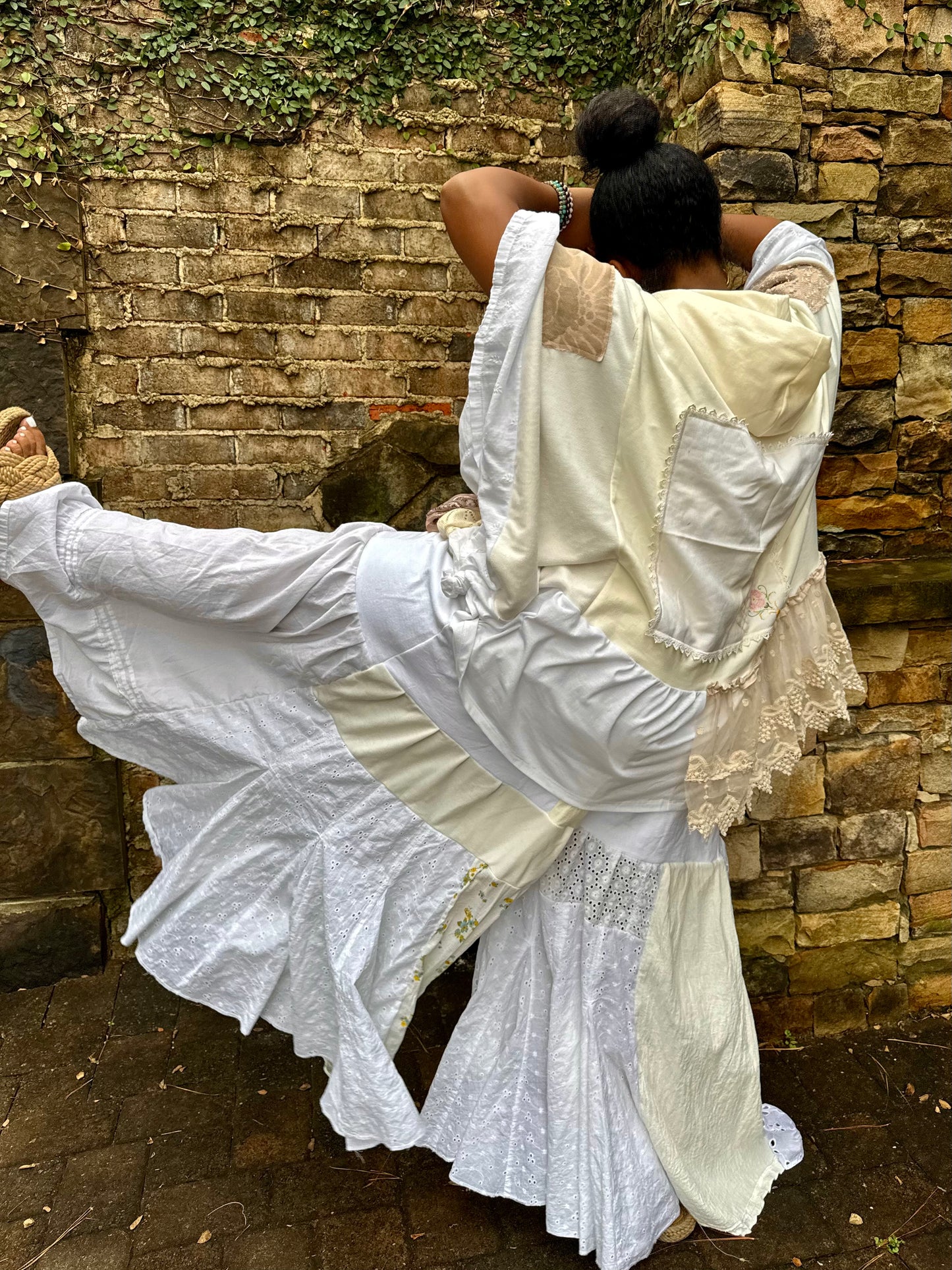 Small-5XL White Floral Luxury Sweatpants