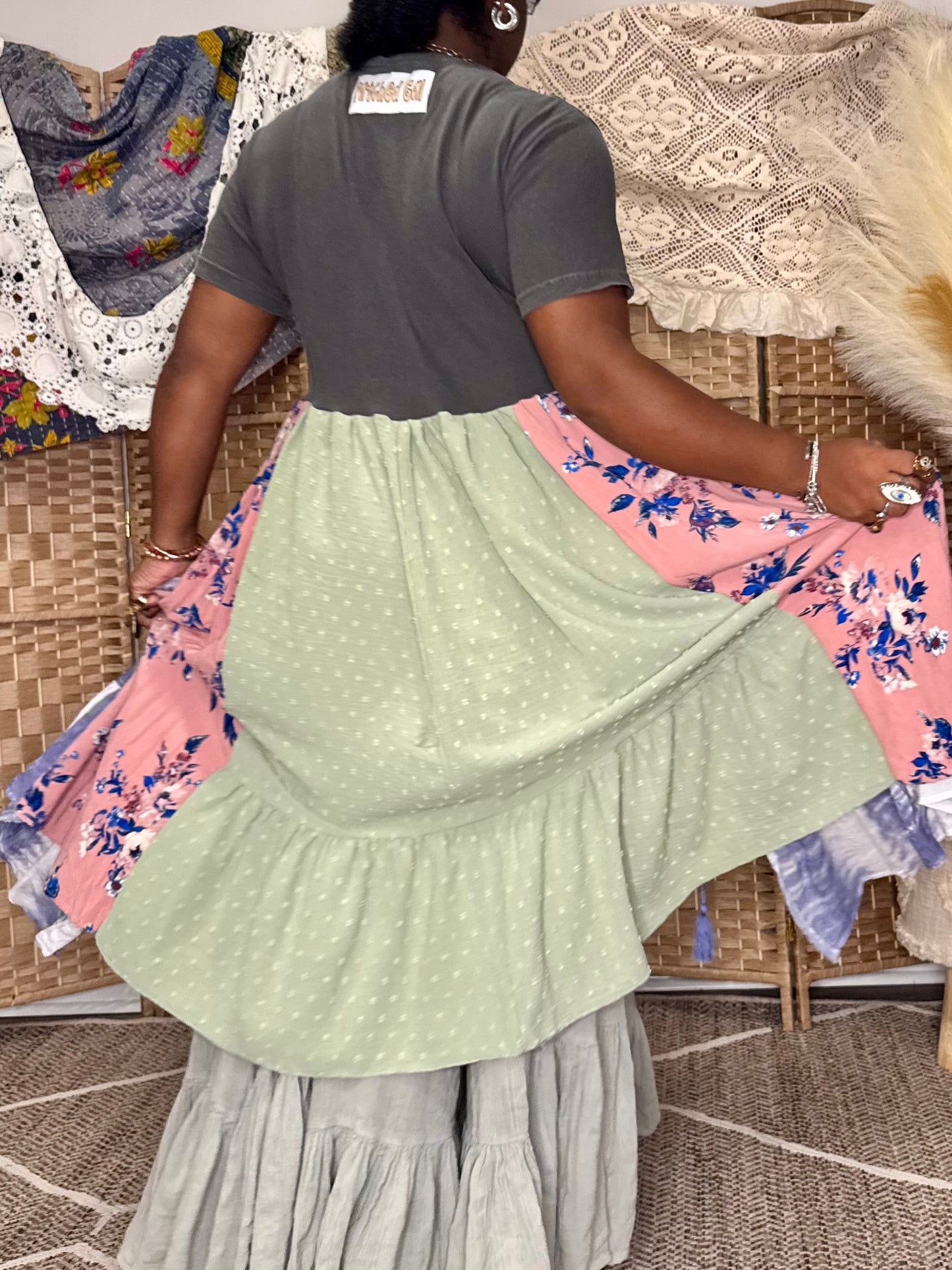 XXS-Large Solid Grey Maxi Tee