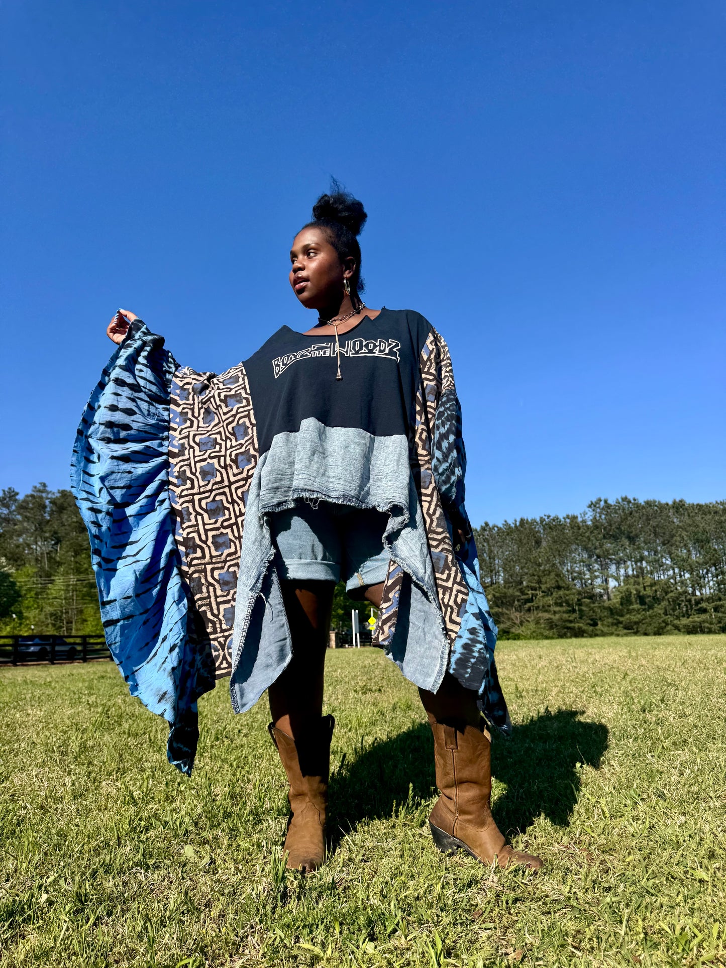 1XL-6XL Boyz N The Hood Kaftan Poncho