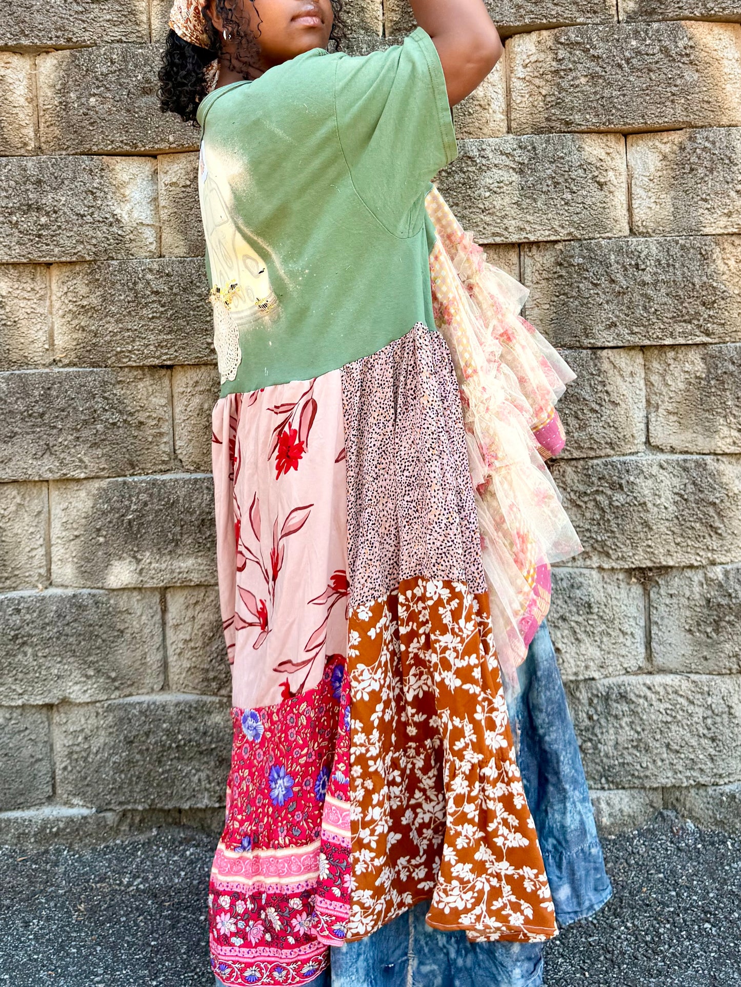 Small-2XL Hippie Bus High Low Swing Tee