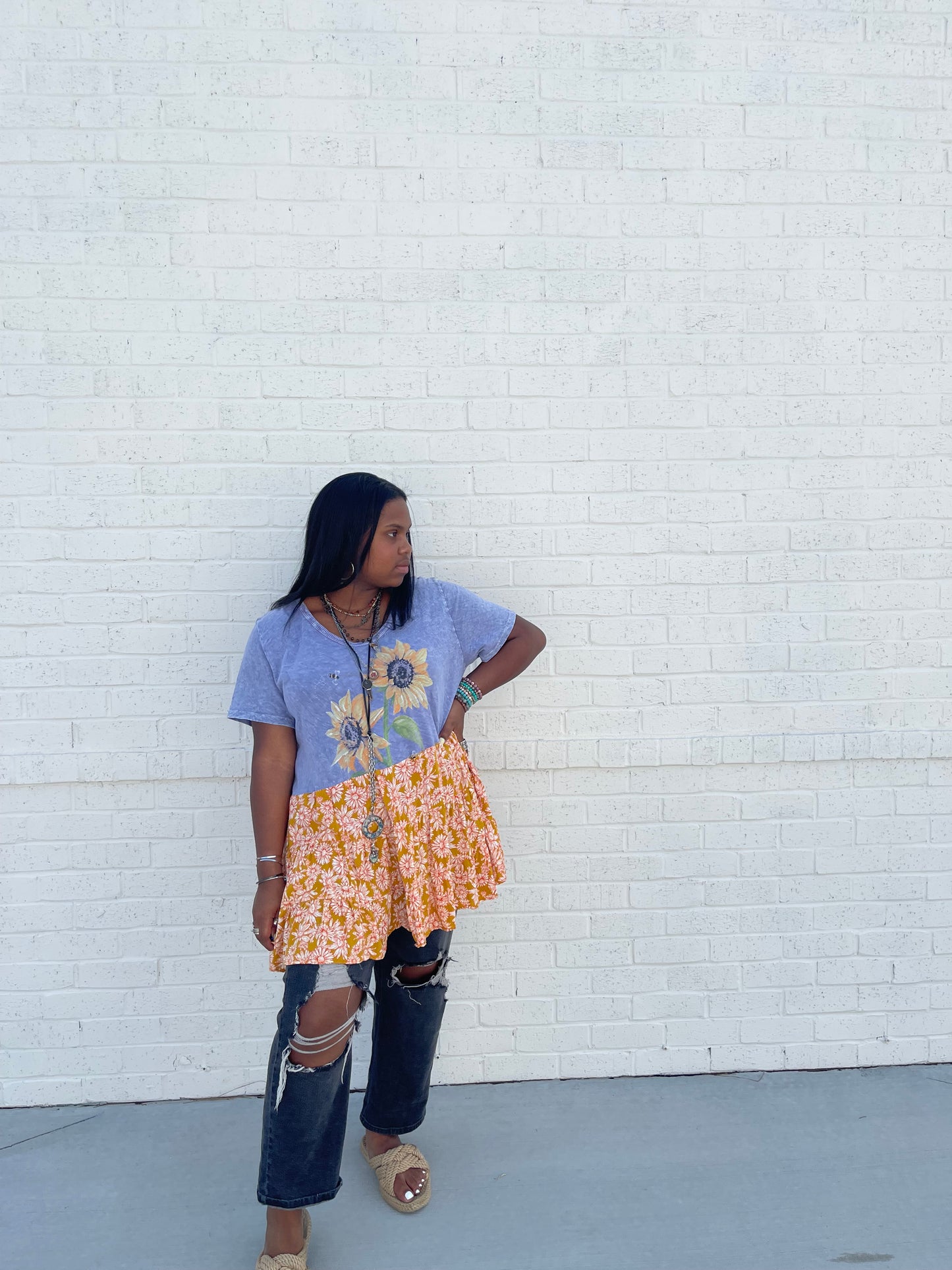 Sunflower T-shirt Dress