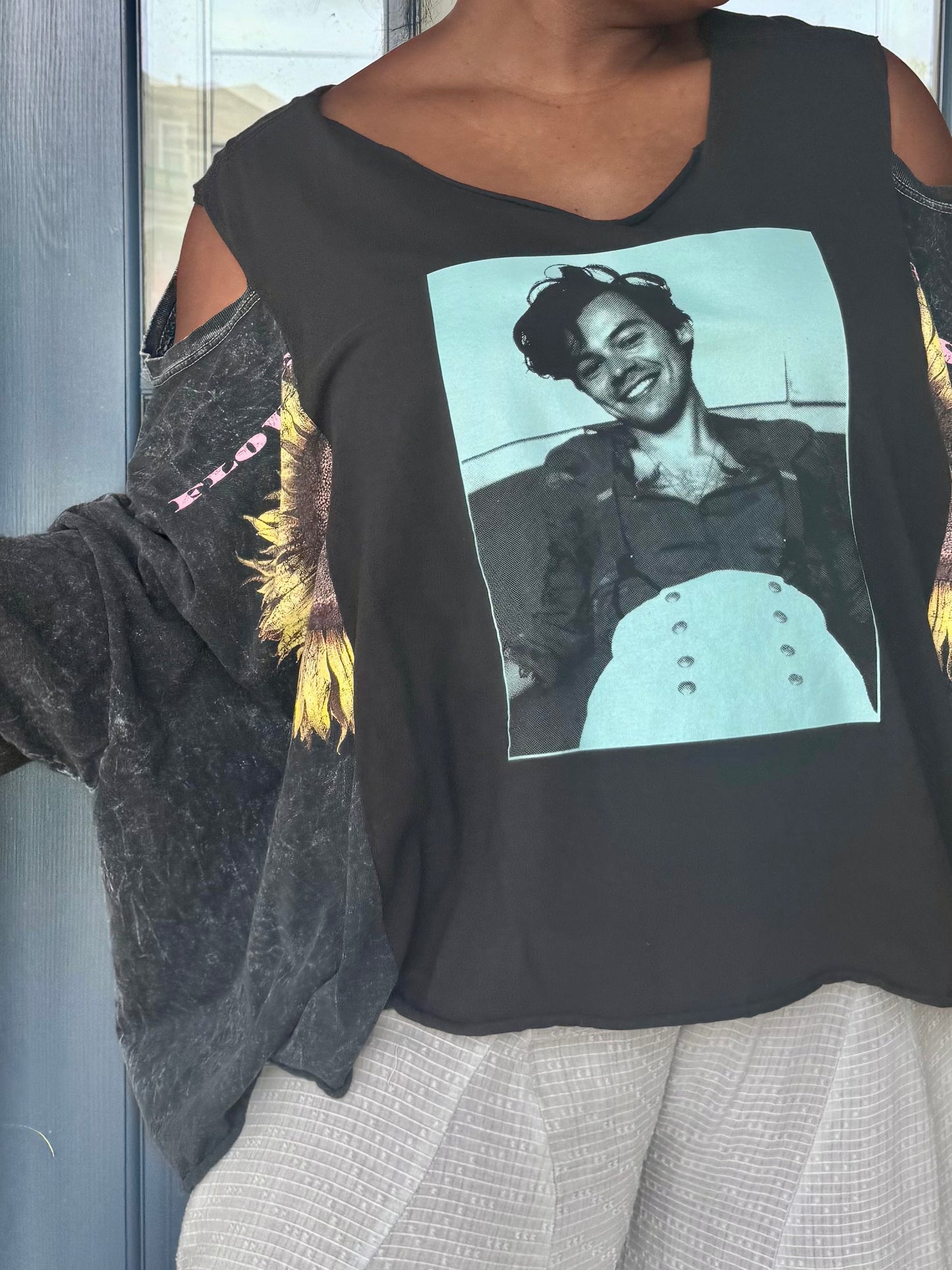 XXS-Extra Large Harry Styles Cold Shoulder Graphic Tee