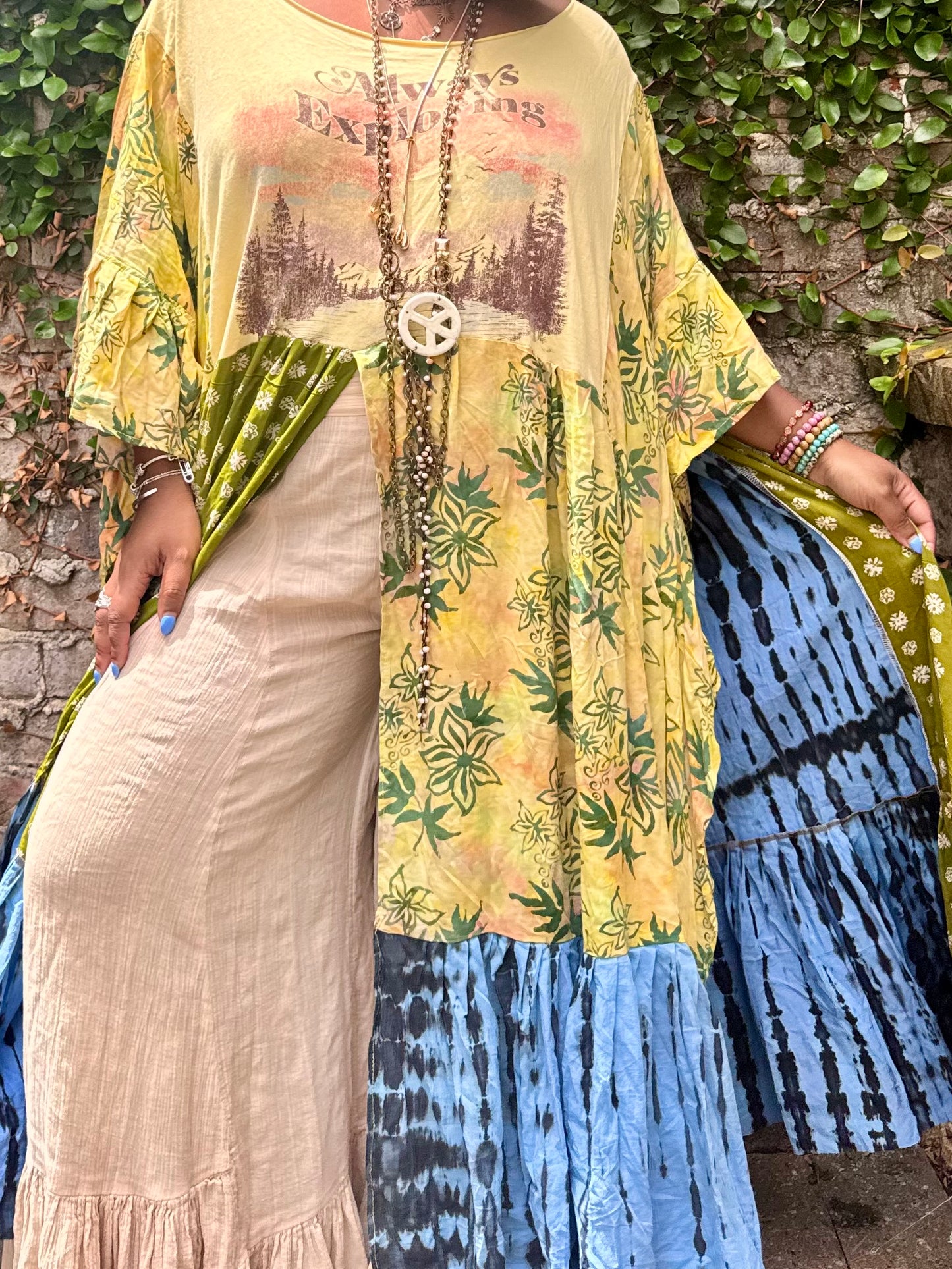 1XL-6XL Always Exploring Kaftan Maxi Tee
