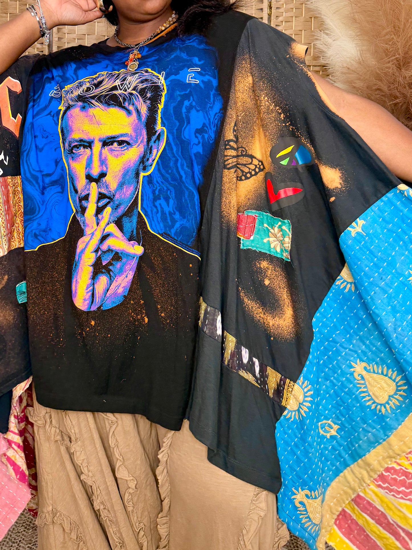 Large-5XL Bowie/ACDC/Peace Trio Tee
