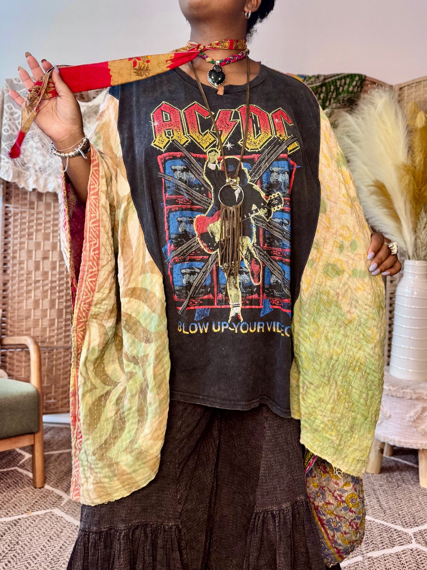 Small-4XL ACDC Kimono Tee