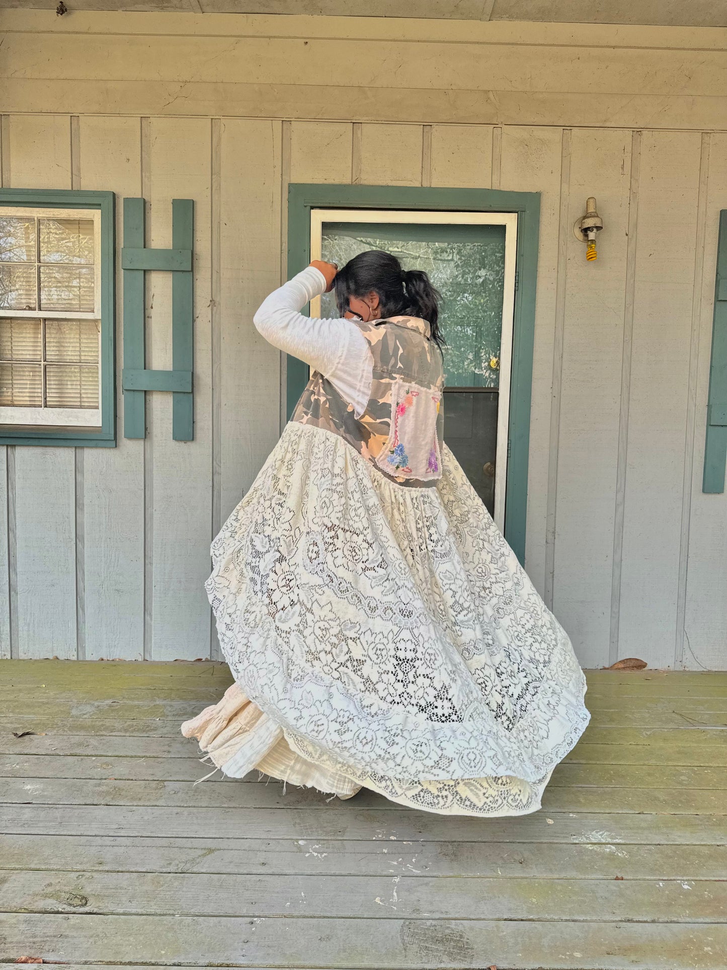 Medium-3XL Upcycled Hand Embroidered Duster