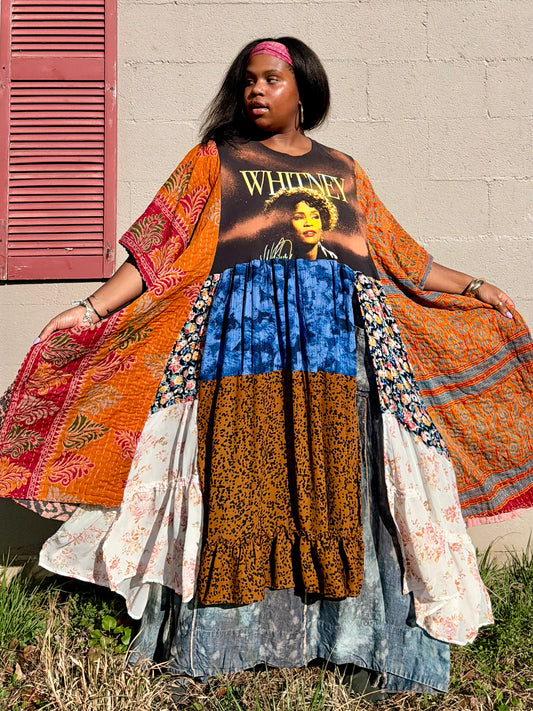 Extra Small-Extra Large Whitney Houston Kaftan Maxi Tee