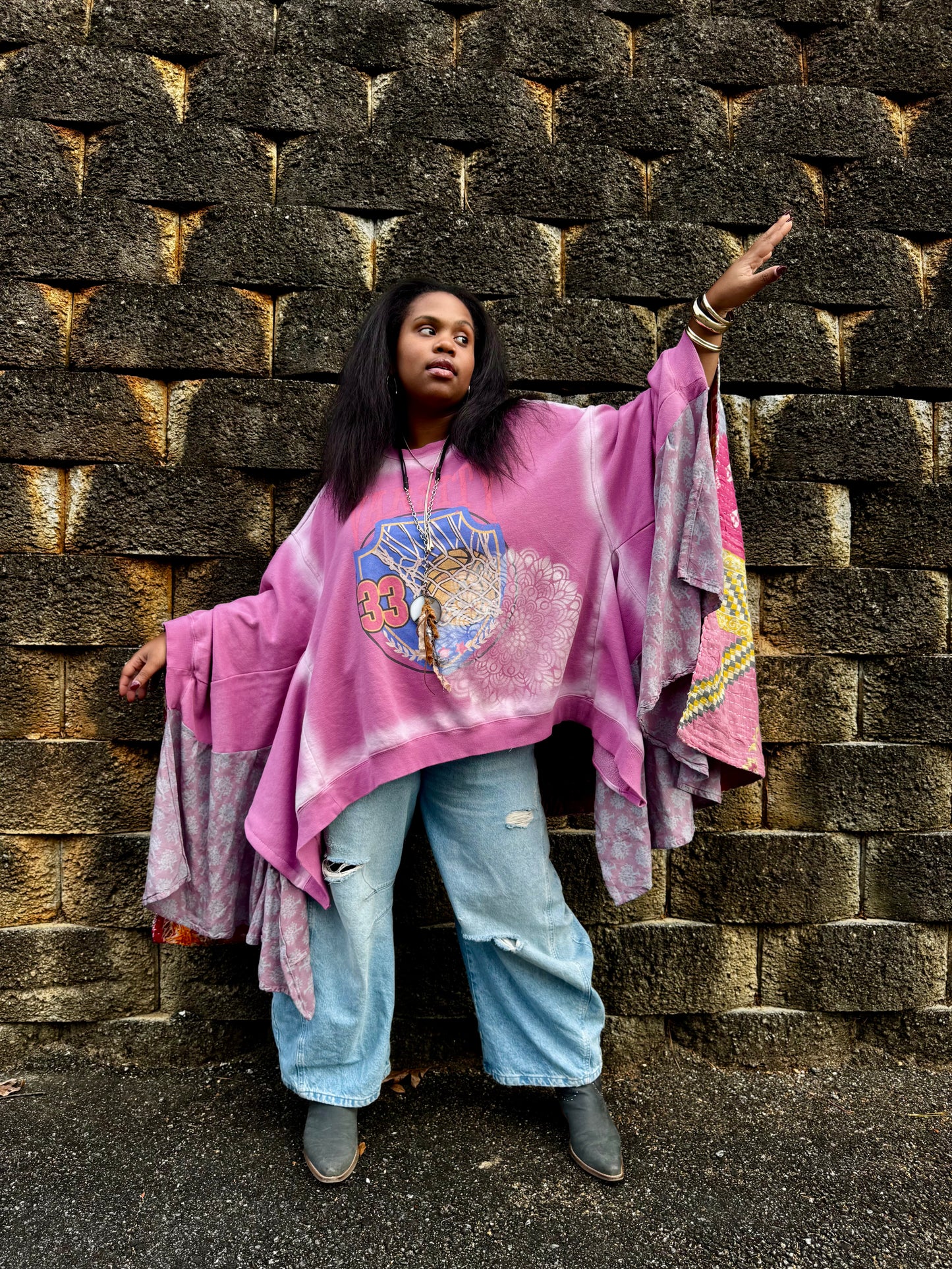 Large-4XL Patched Gal University Luxury Hoodie