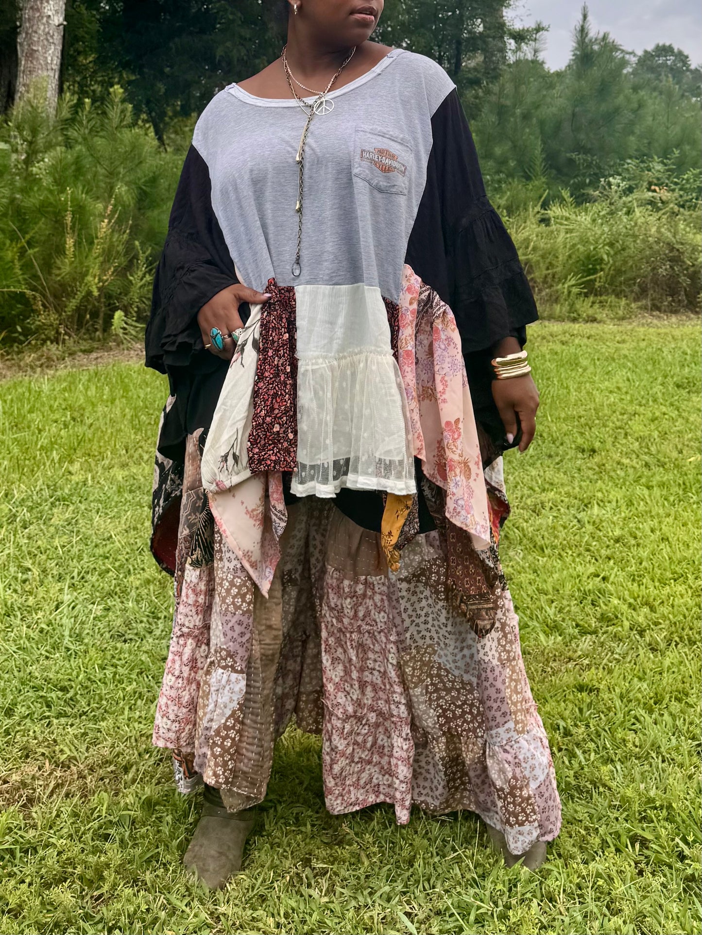 Large-5XL Harley Davidson Kaftan Poncho