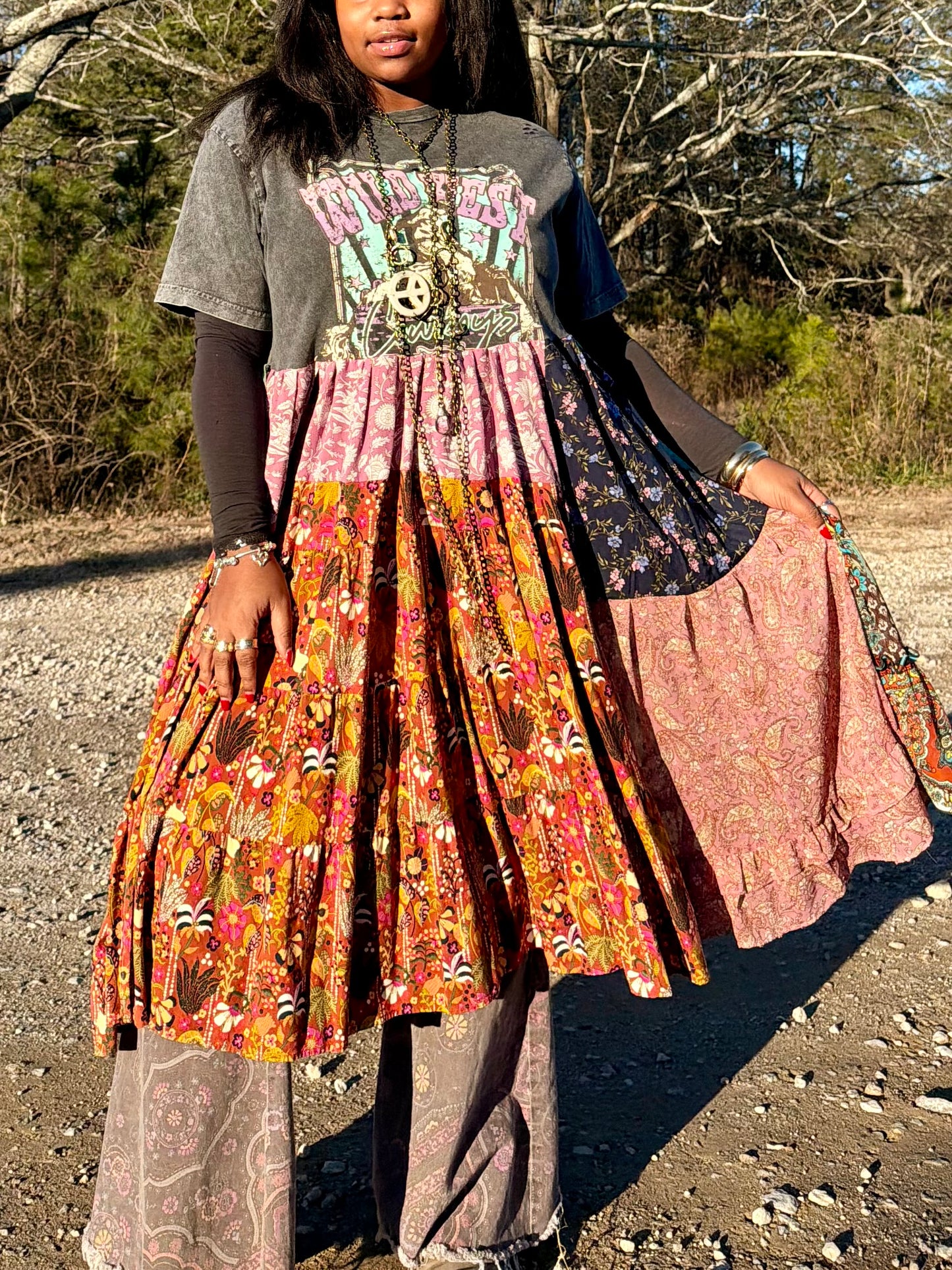 Small- Extra Large Wild West Maxi Tee