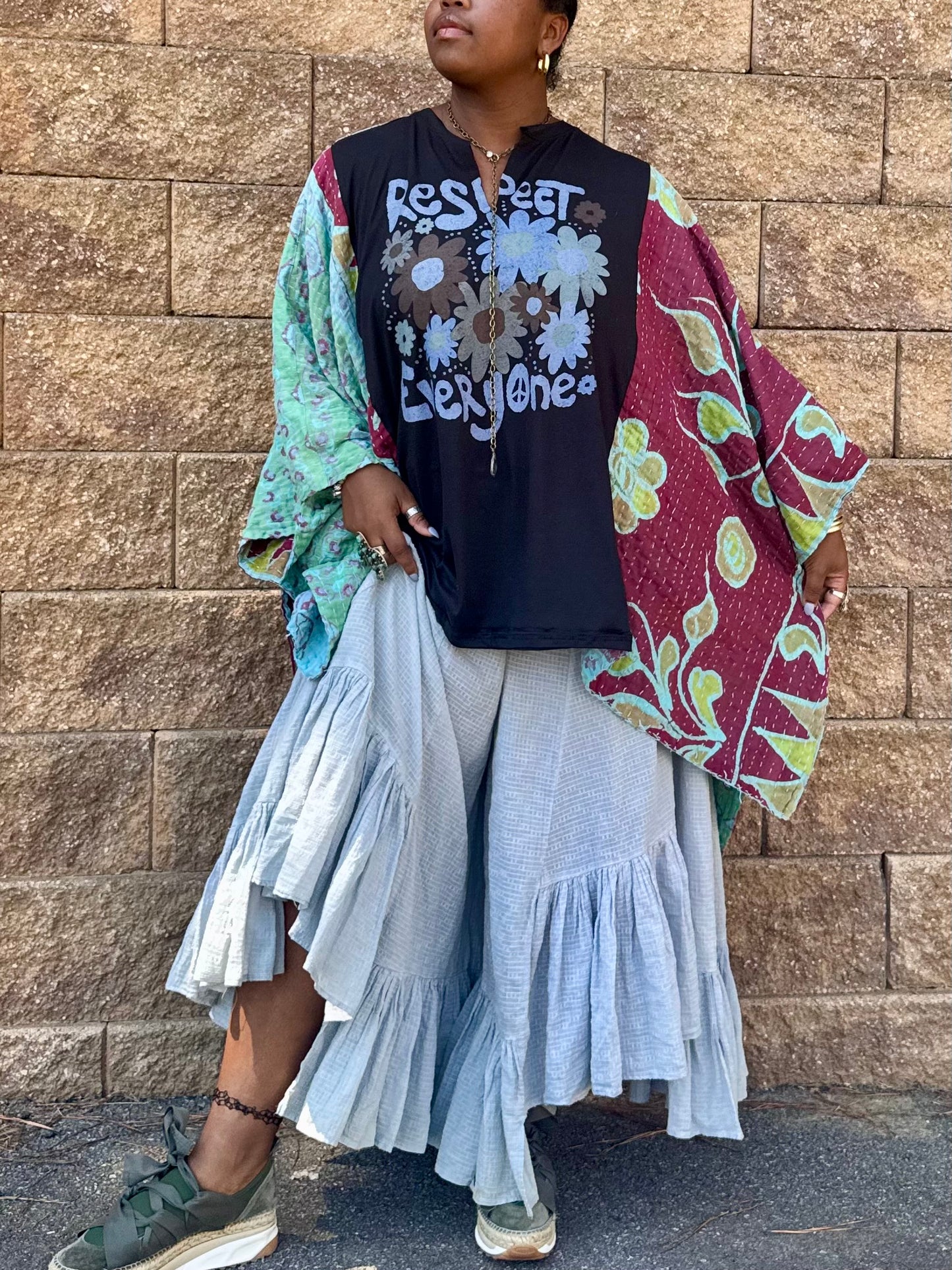 Small-4XL Respect Yourself Kimono Tee