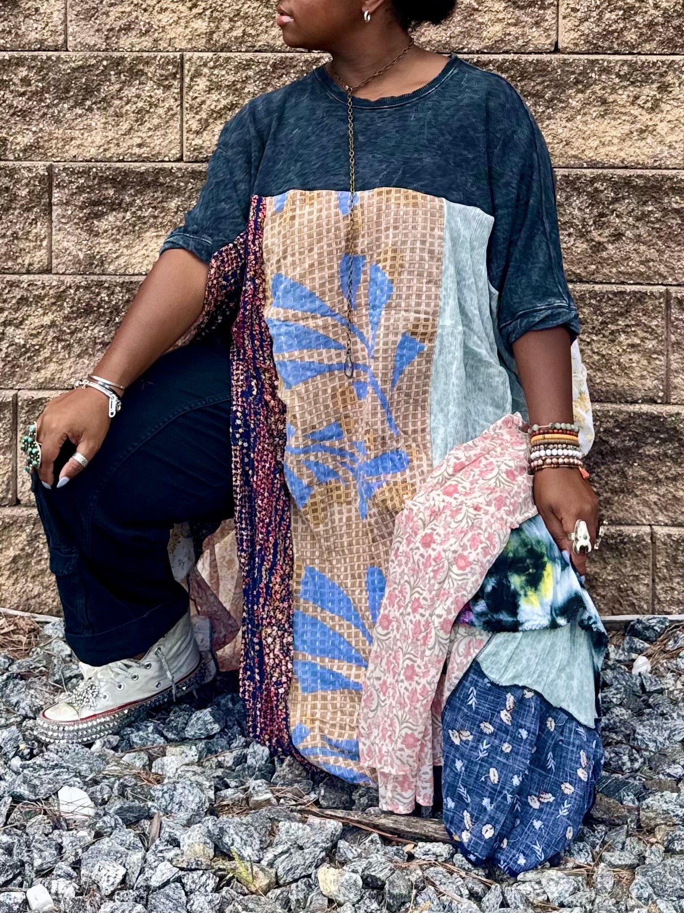 Extra Large-5XL Crewneck Swing Maxi Tee