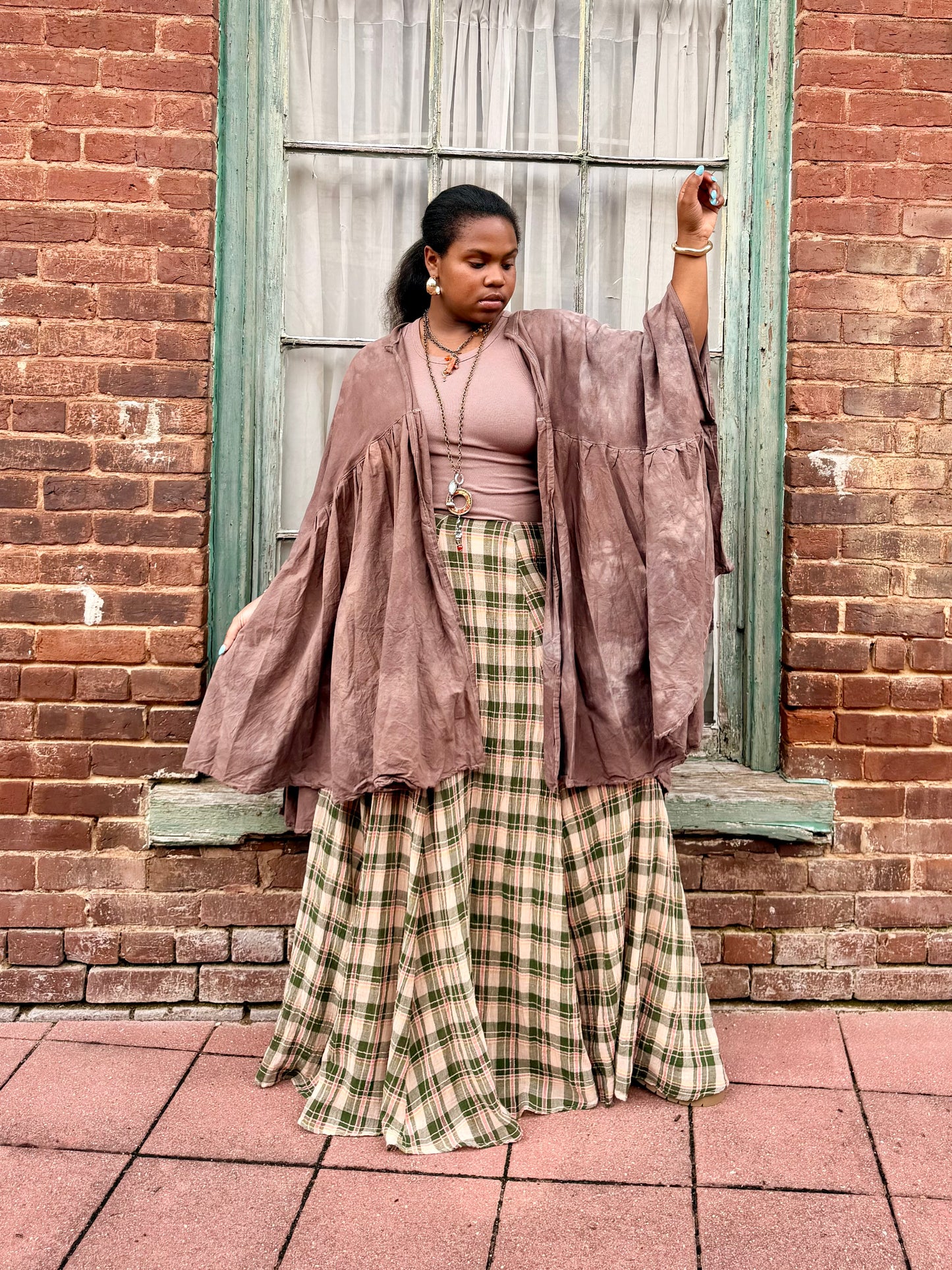Small-3XL Faded Brown Duster