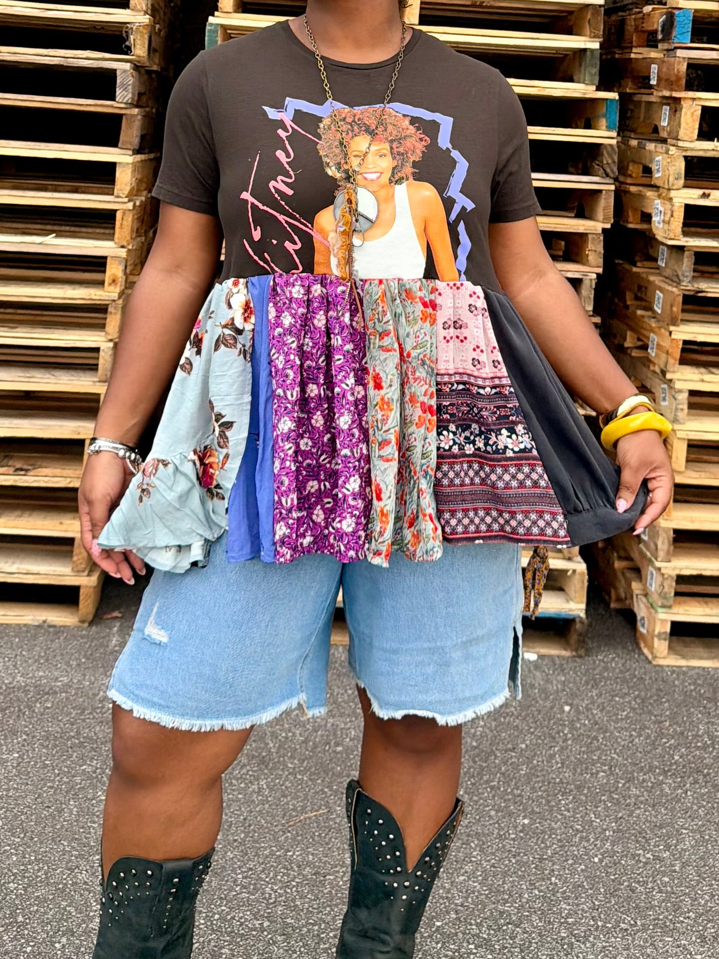 Extra Small- Large Whitney Houston Midi Tee