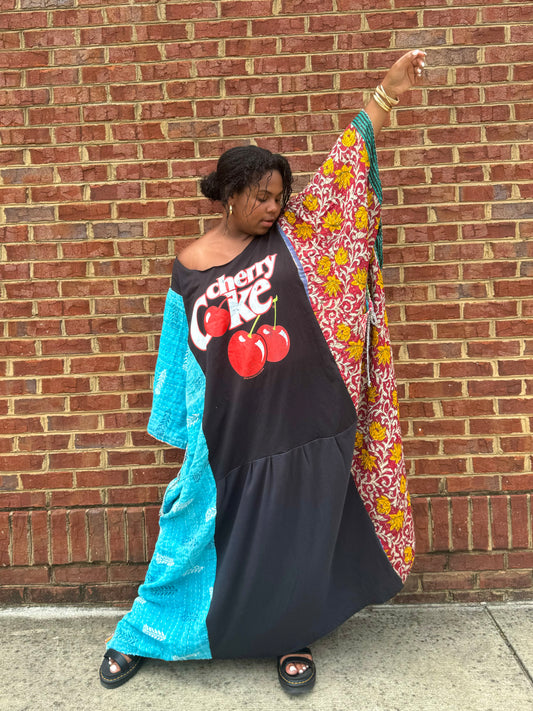 Extra Large-5XL Cherry Coke Maxi Dress