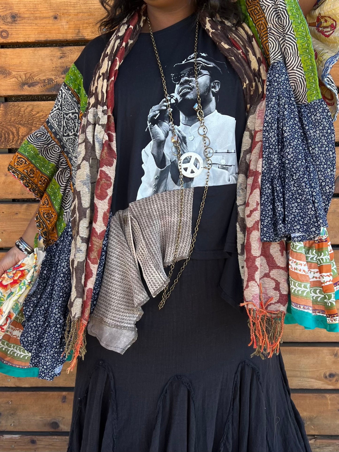 Medium-3XL Stevie Wonder Kaftan Poncho
