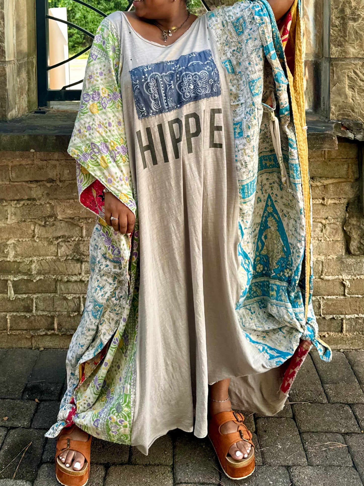 Large-4XL Hippie Maxi Dress