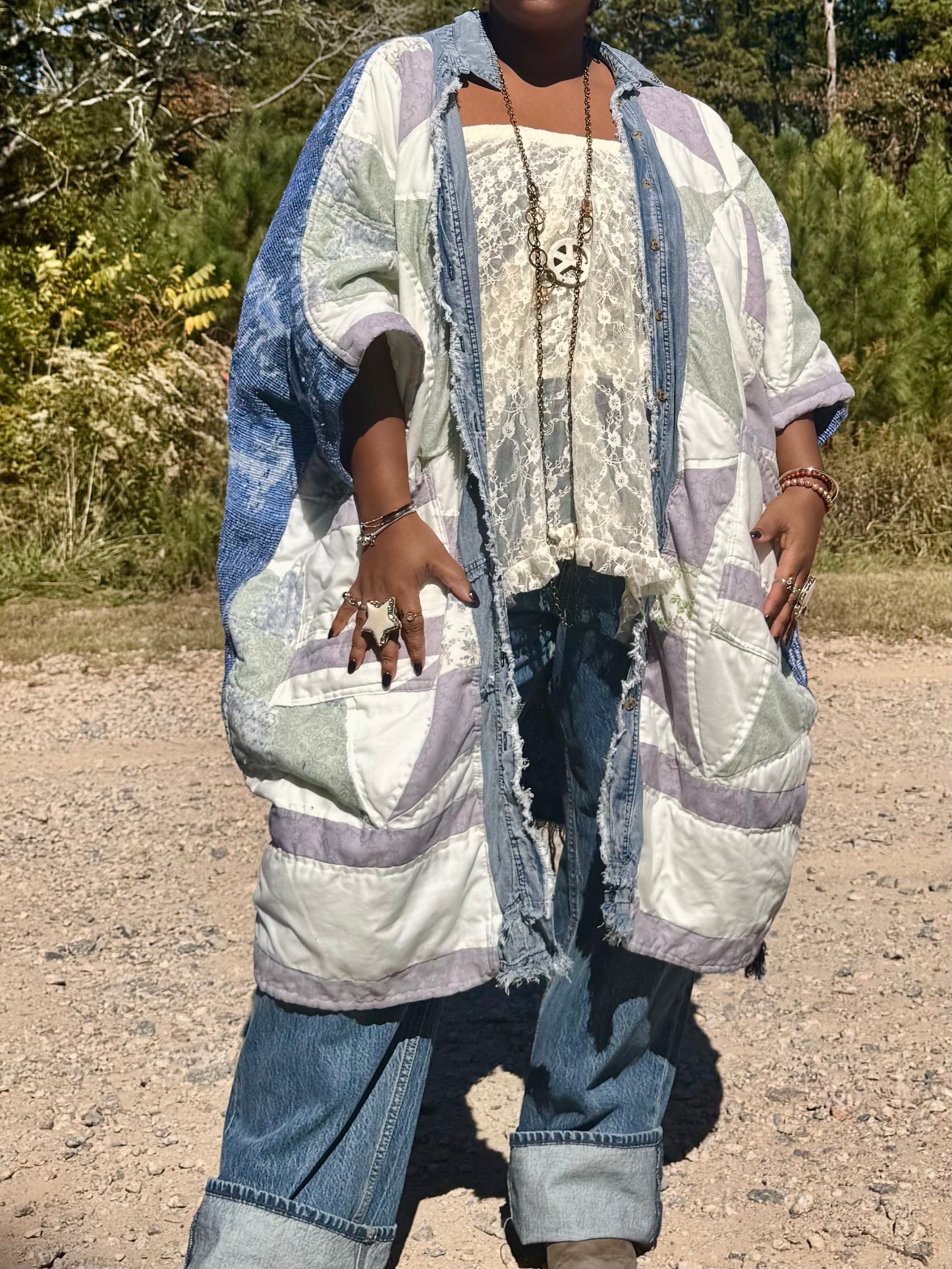 Medium-4XL Quilted Duster