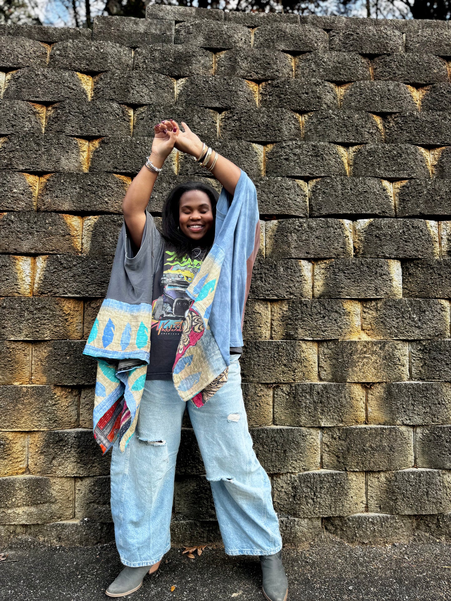 Large-5XL Thunderbird/ Grateful Dead/ Hippie Bus Trio Tee