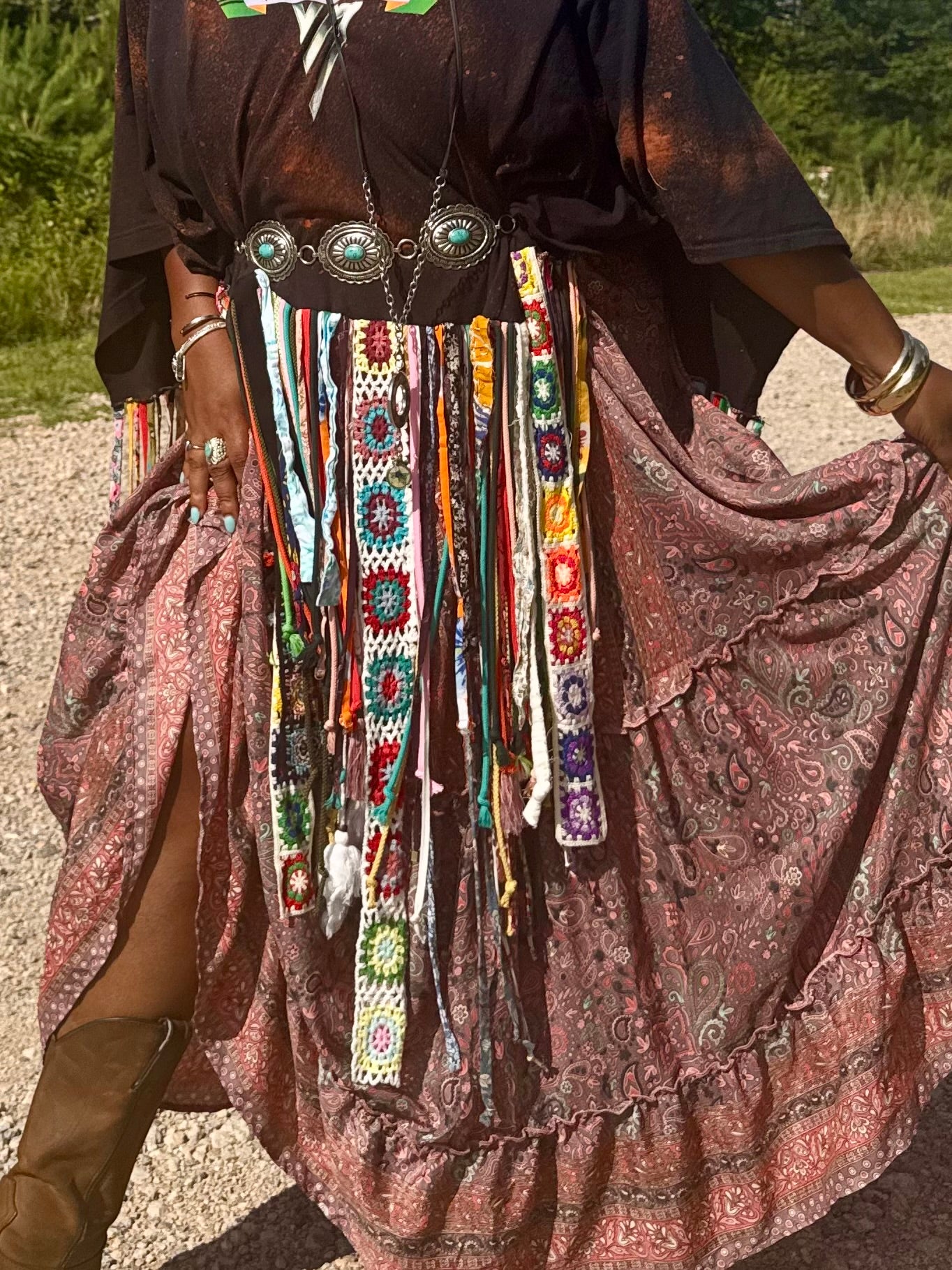 Medium-4XL Van Halen Fringe Poncho