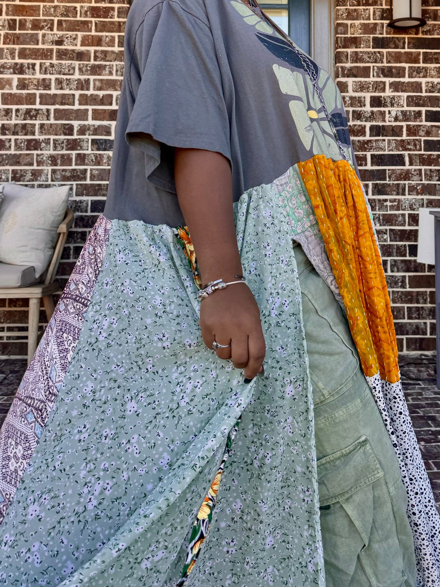 4XL-6XL Floral Maxi Tee