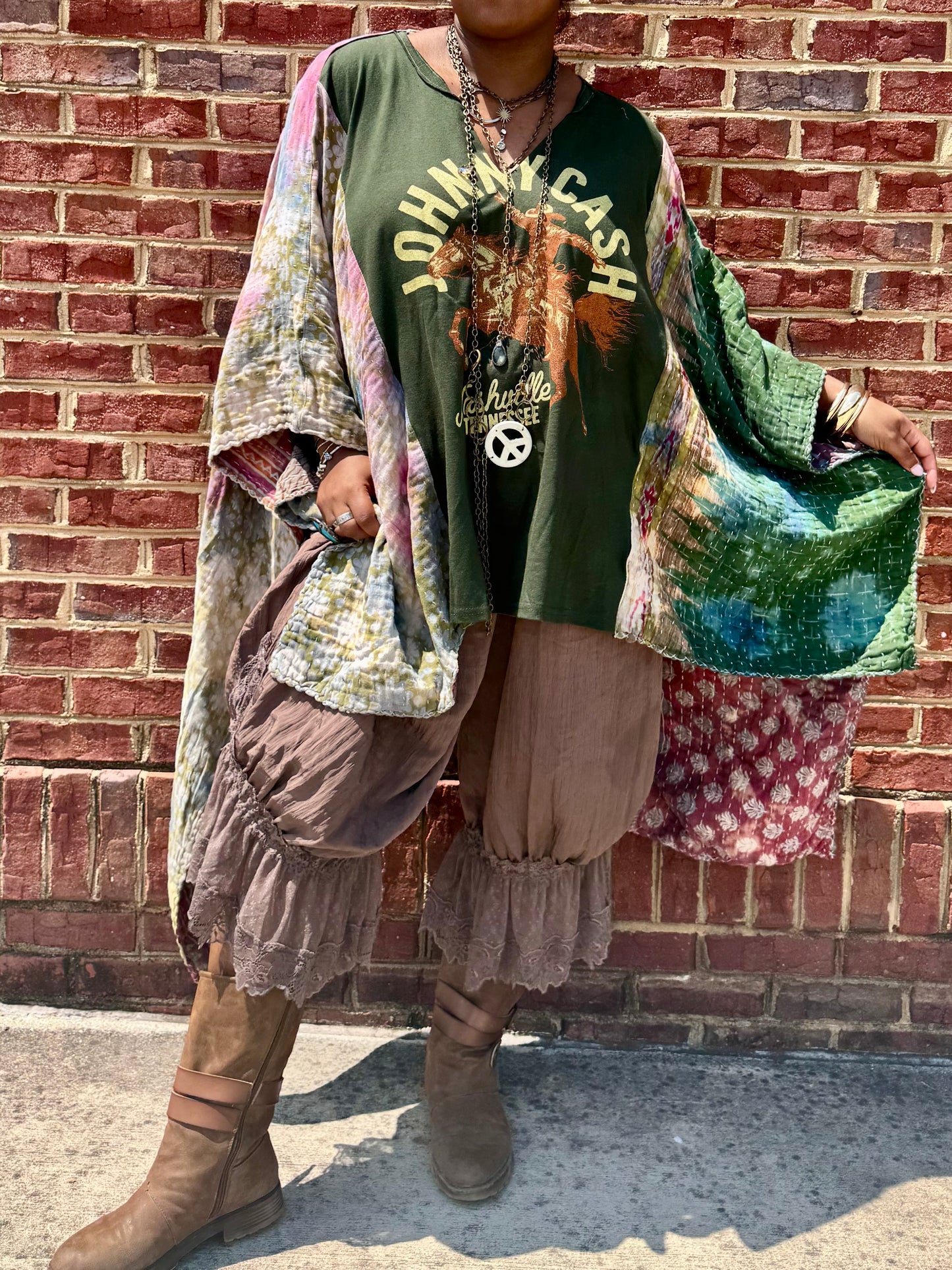 Small-3XL Johnny Cash Kimono Tee