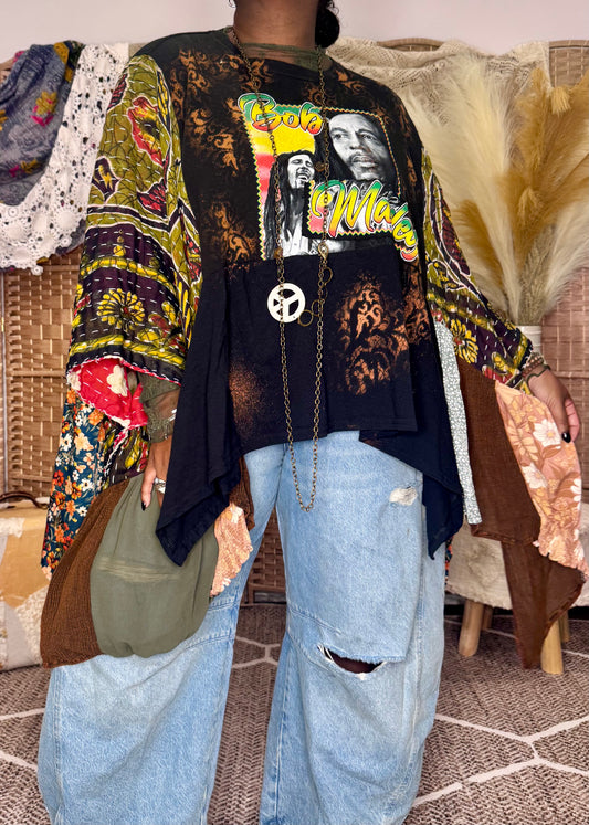 Small-3XL Bob Marley Kaftan Poncho