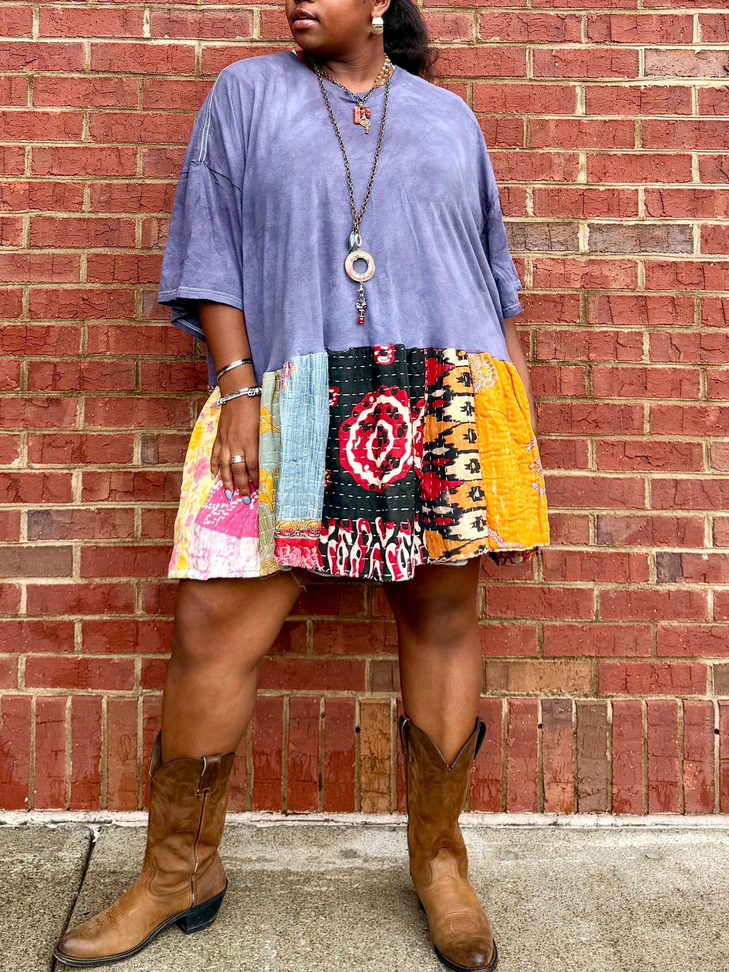 2XL-5XL Kantha Midi Tee