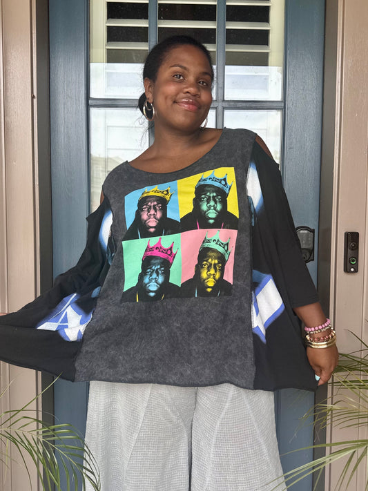 XXS-Extra Large Biggie Cold Shoulder Graphic Tee