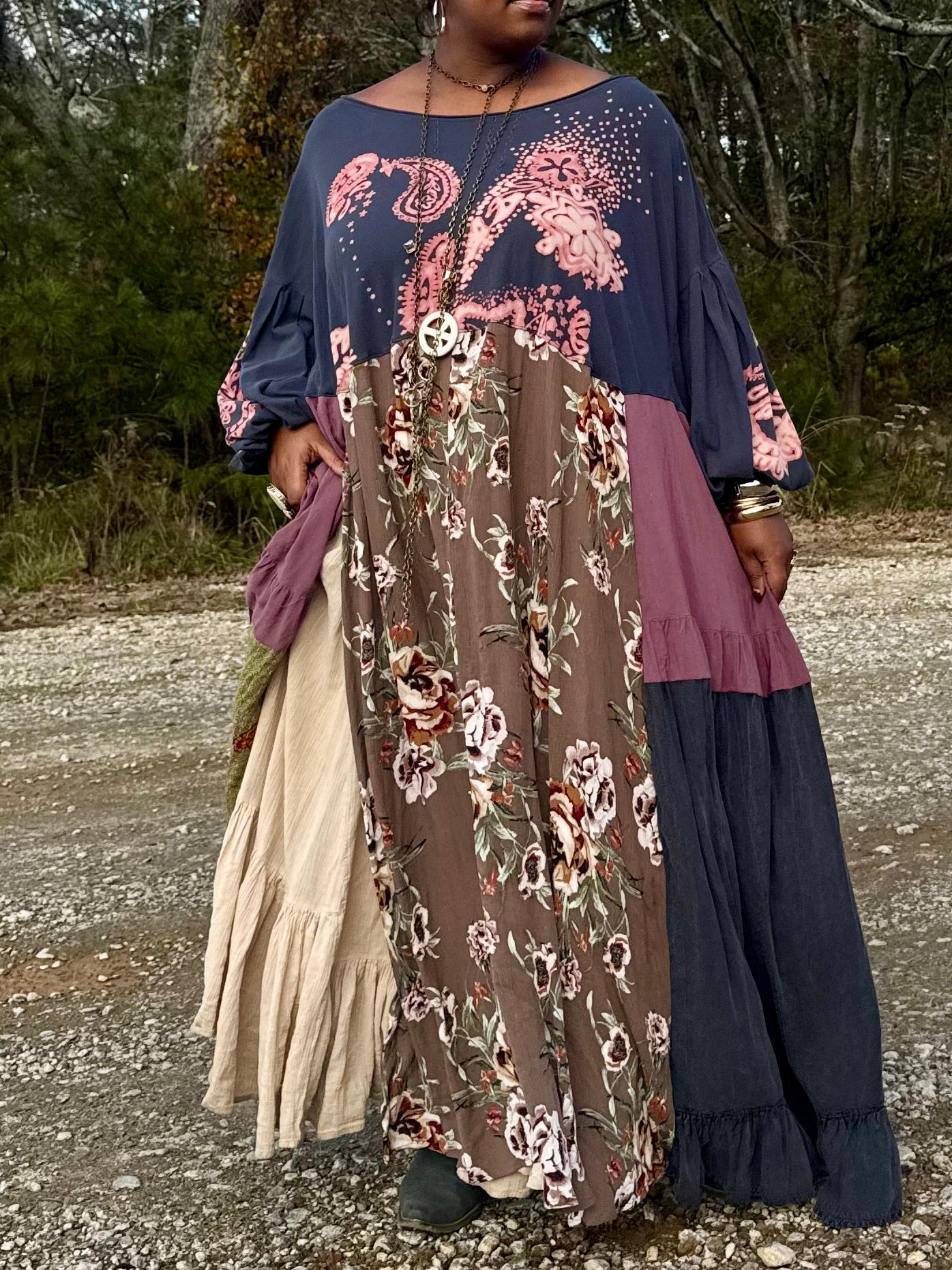 2XL-5XL Paisley Maxi Tee