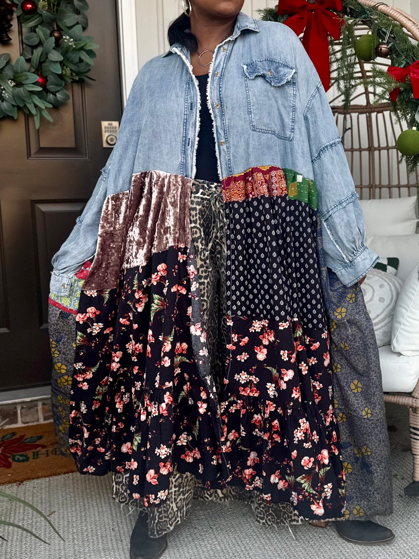 Small-2XL Denim Duster