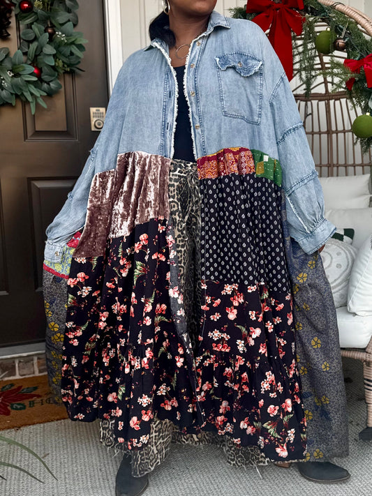 Small-2XL Denim Duster