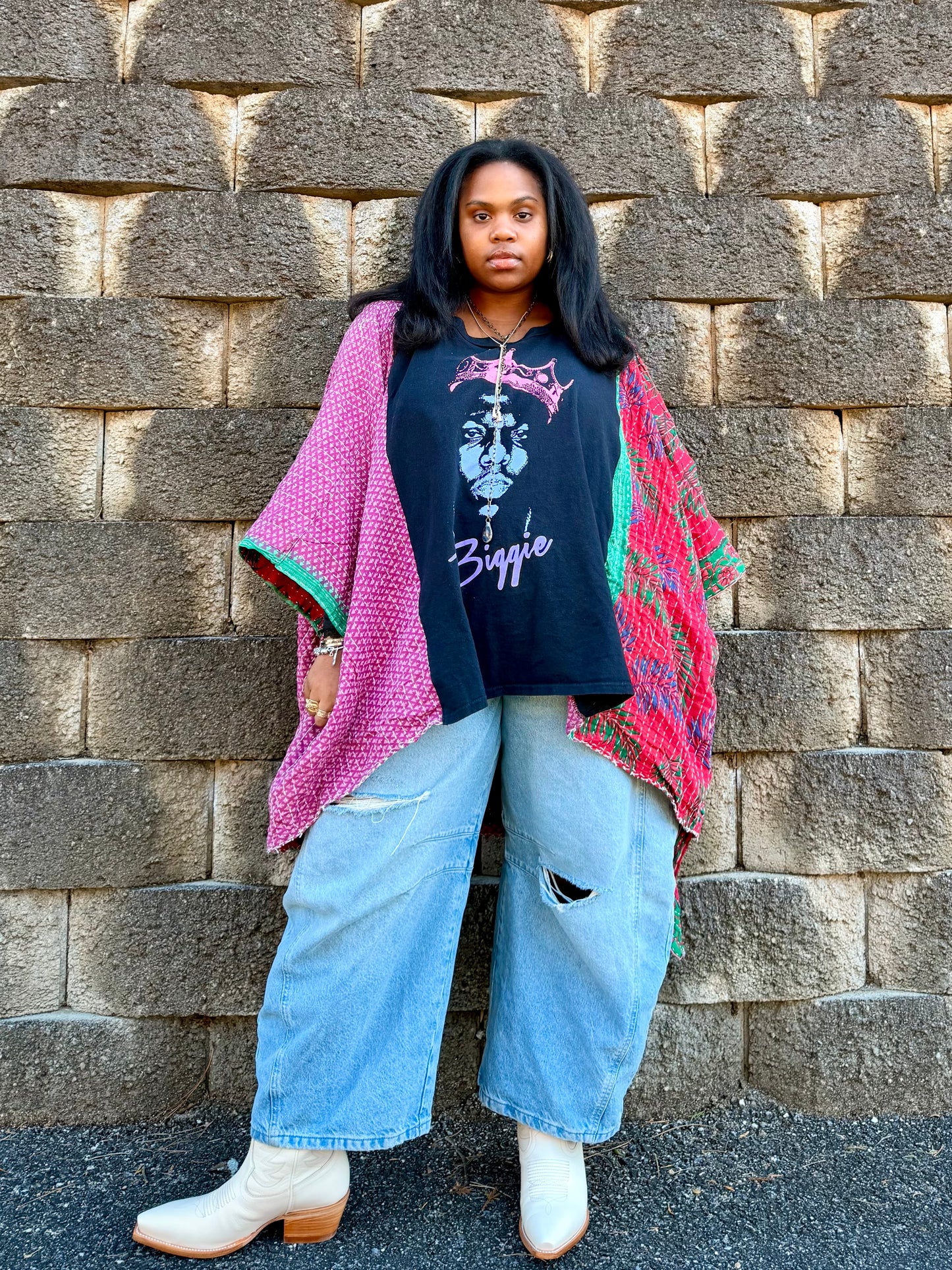 Small-2XL Biggie Kimono Tee