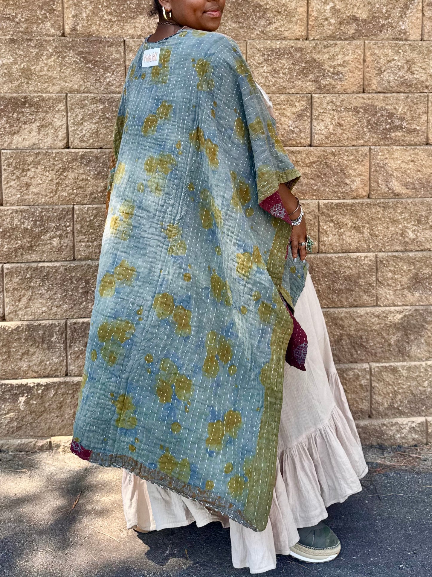 Small-4XL Giraffe Kimono Tee