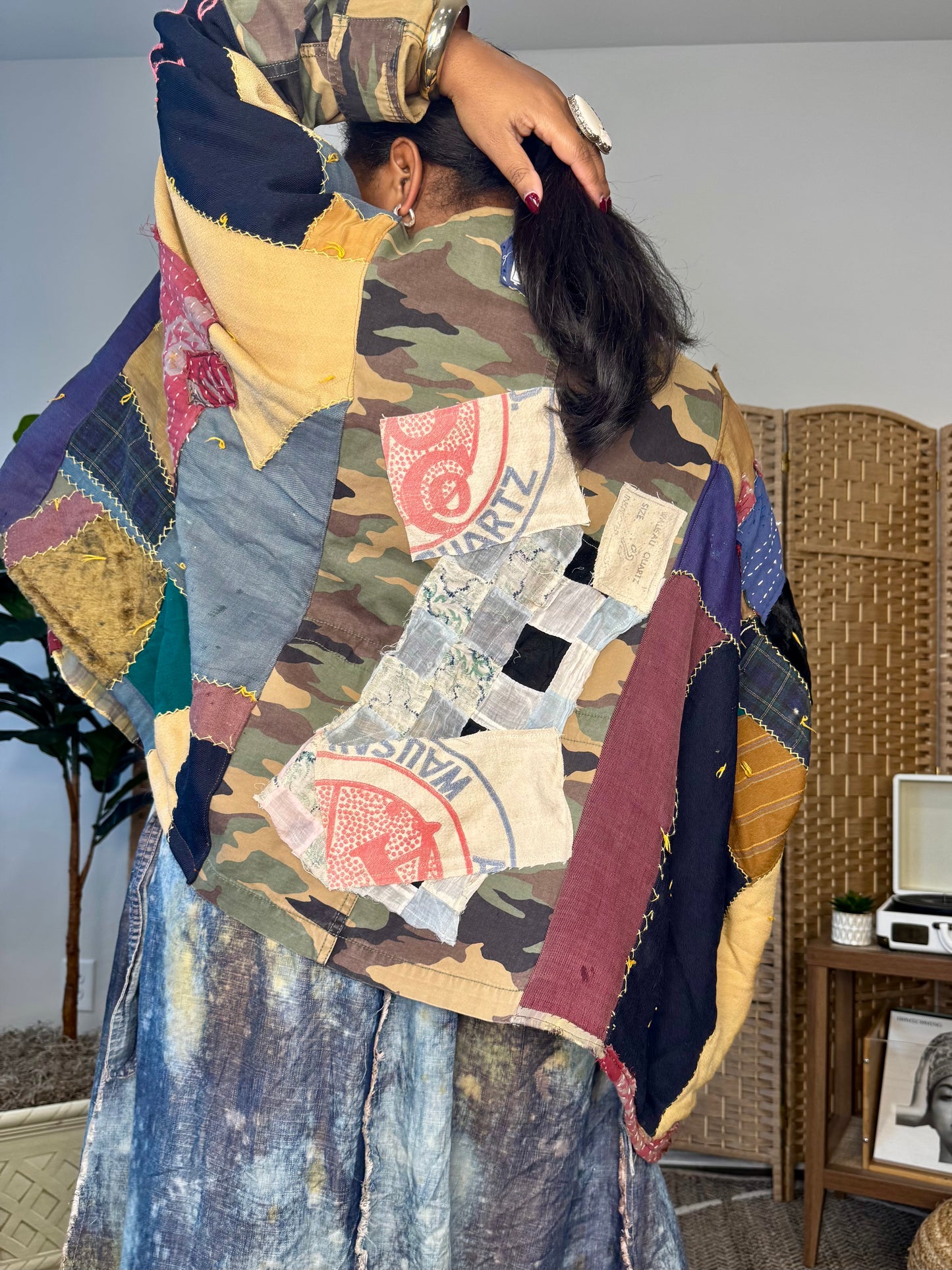 XXS-Extra Large Army Quilted Jacket