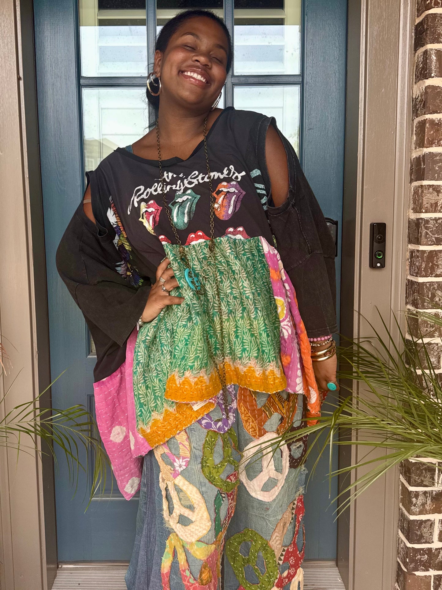 Small- 3XL Rolling Stones/Poison/ Freebird Trio Poncho