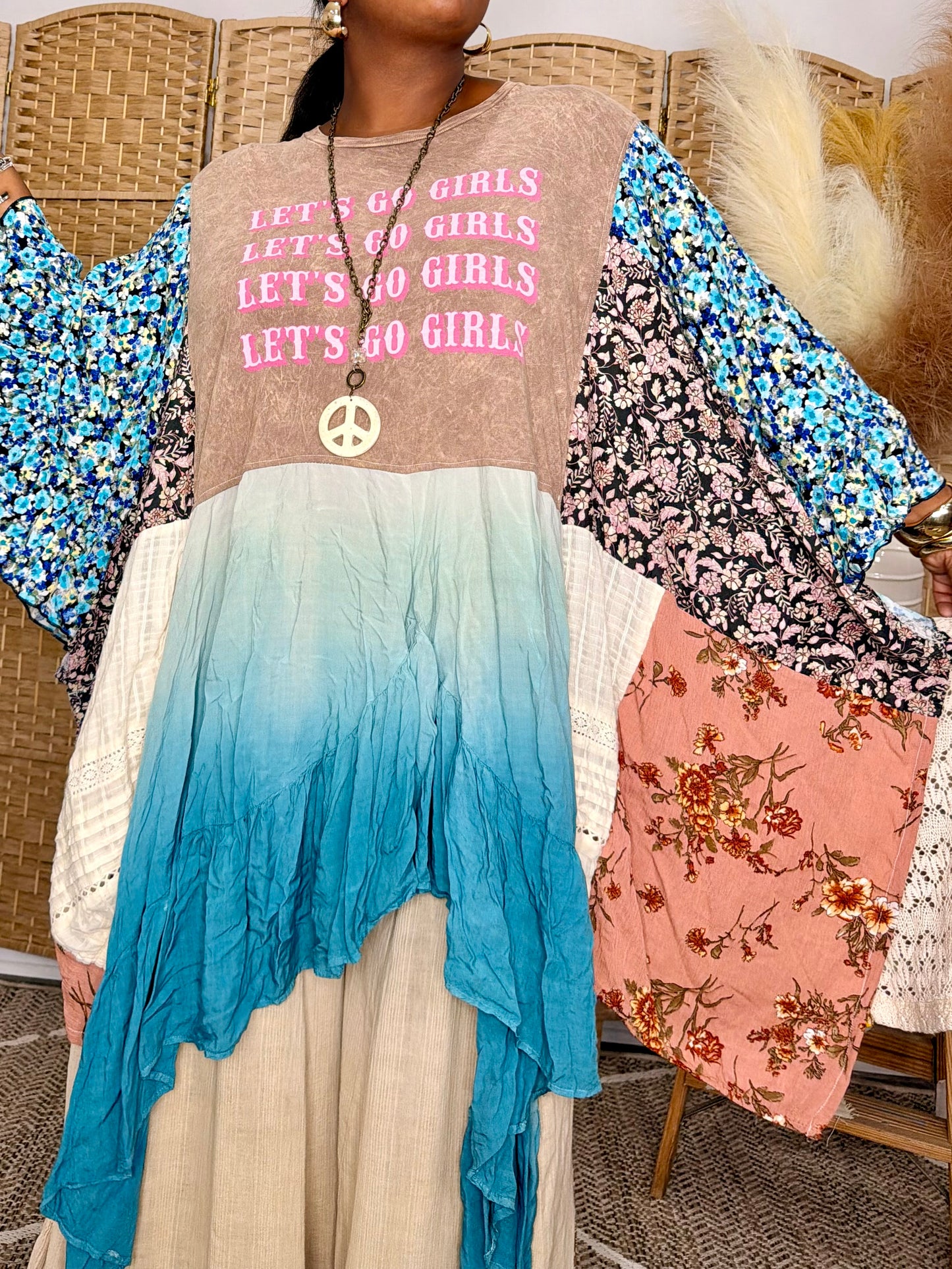 Small-2XL Let's Go Girls Kaftan Poncho