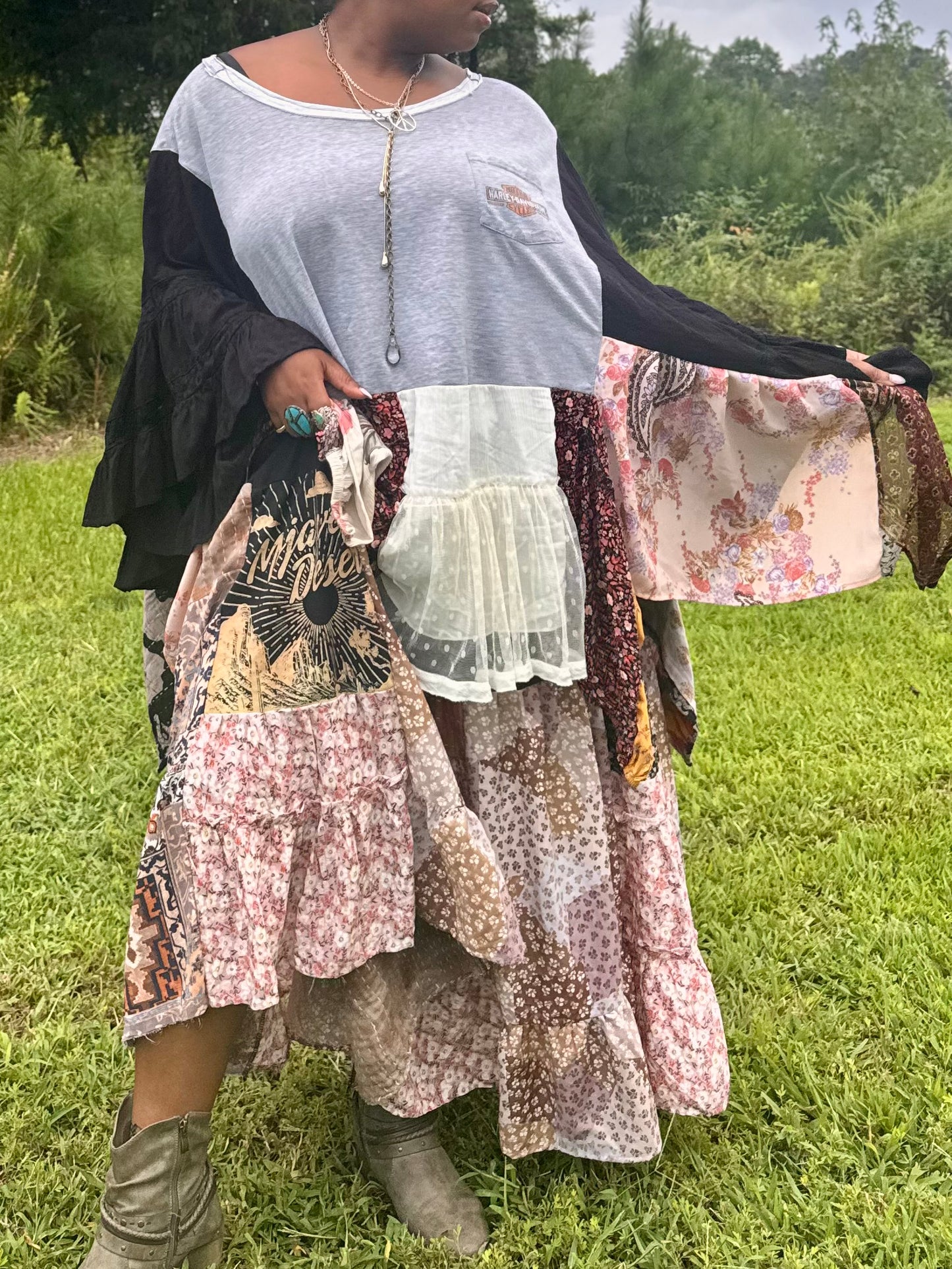 Large-5XL Harley Davidson Kaftan Poncho