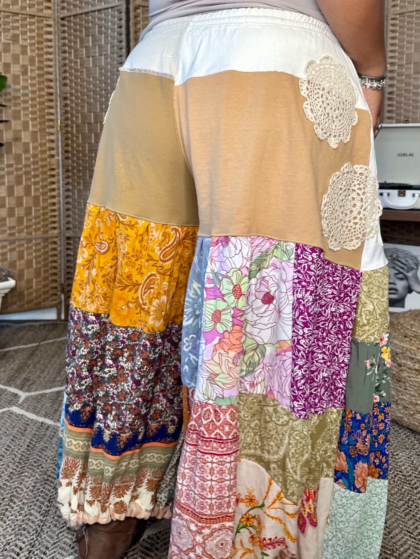 Extra Small- Extra Large Lace Doiley Luxury Sweatpants