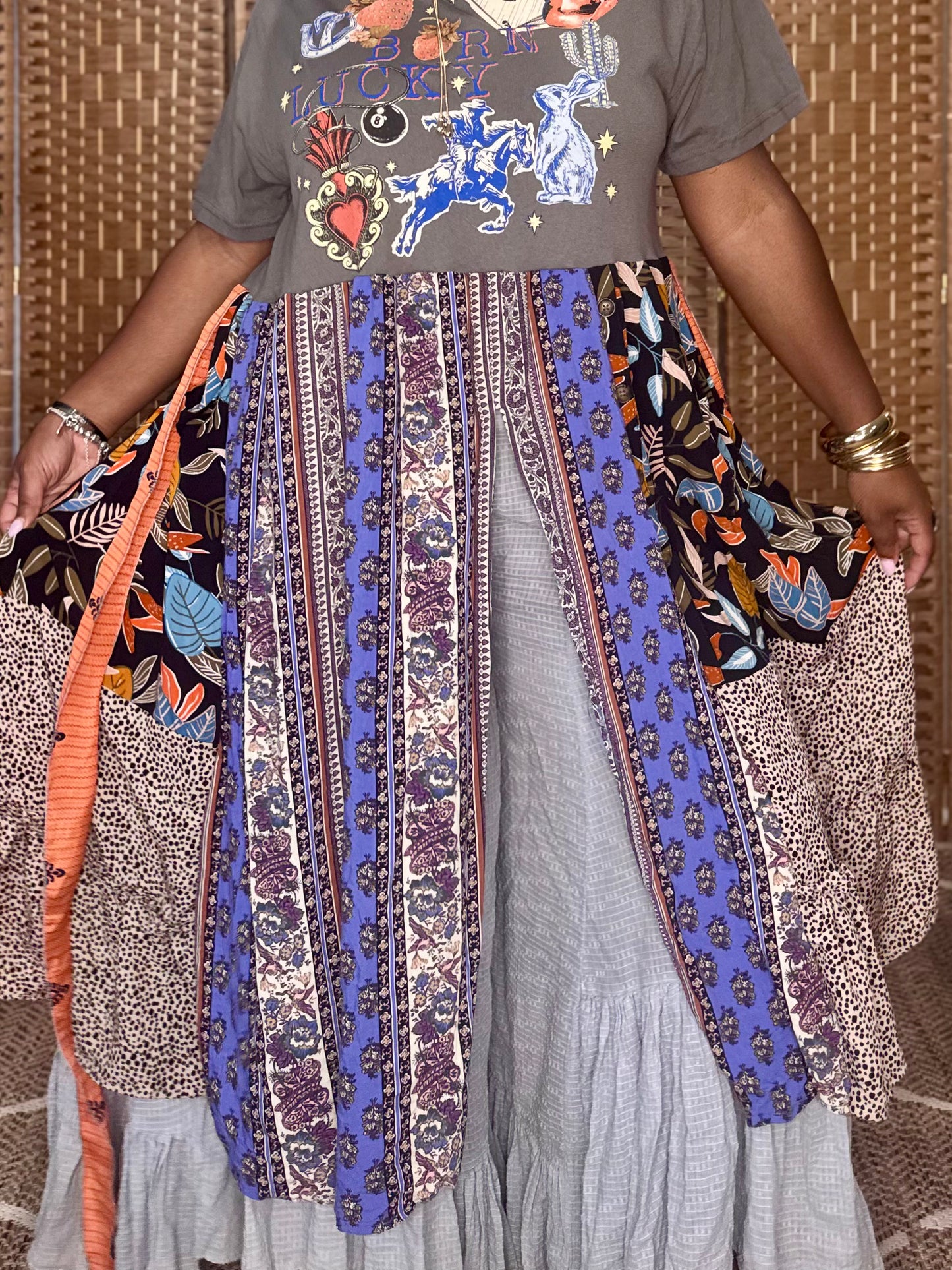 XXS-Large Born Lucky Maxi Tee