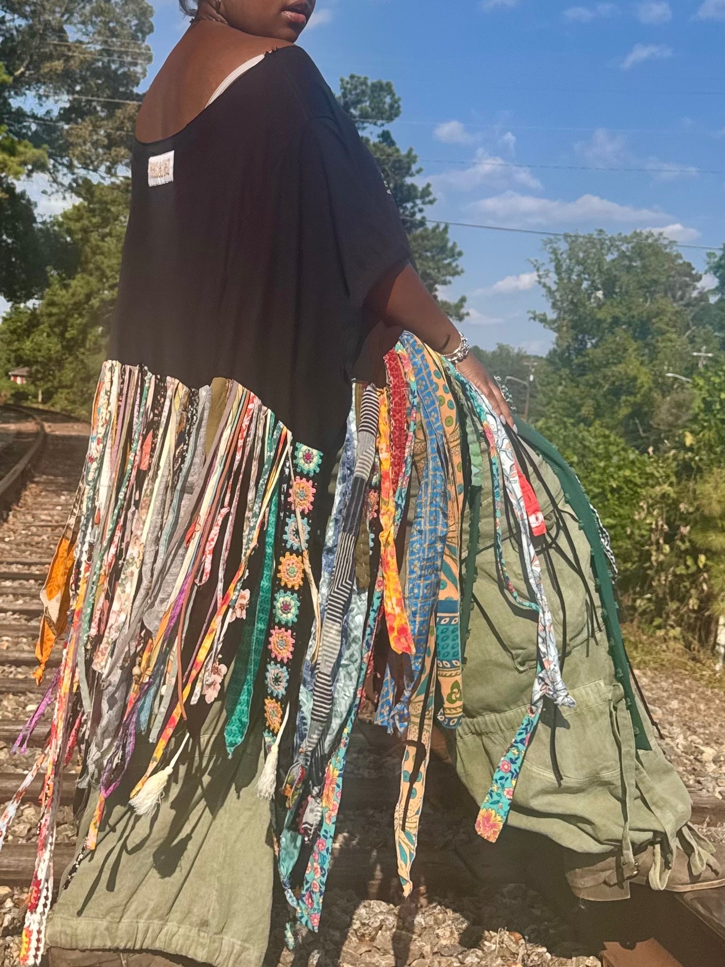 Extra Large-5XL Vintage Fringe Poncho
