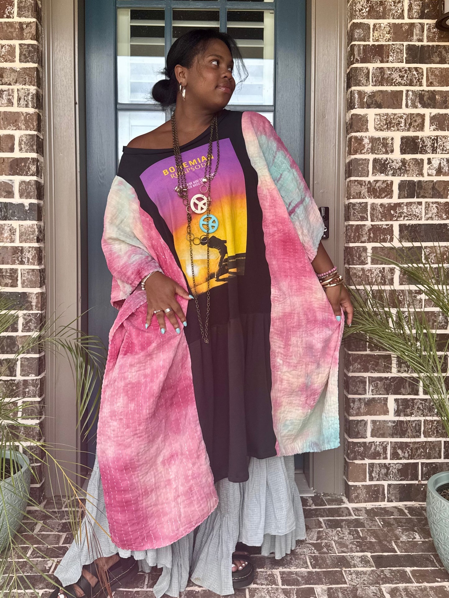 XXS-2XL Bohemian Rhapsody Kaftan Maxi Dress