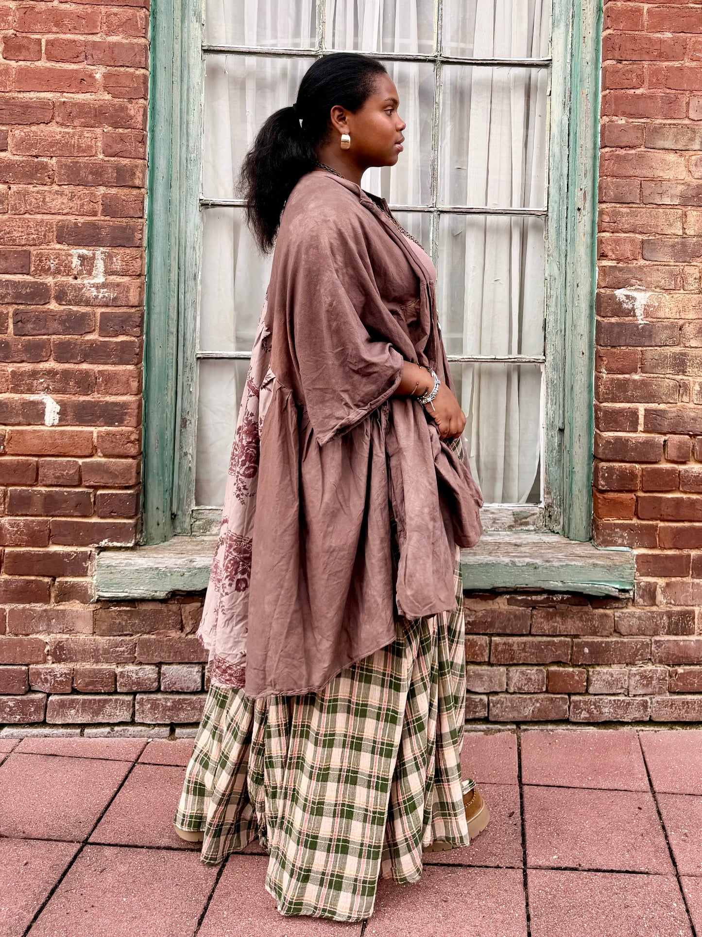 Small-3XL Faded Brown Duster