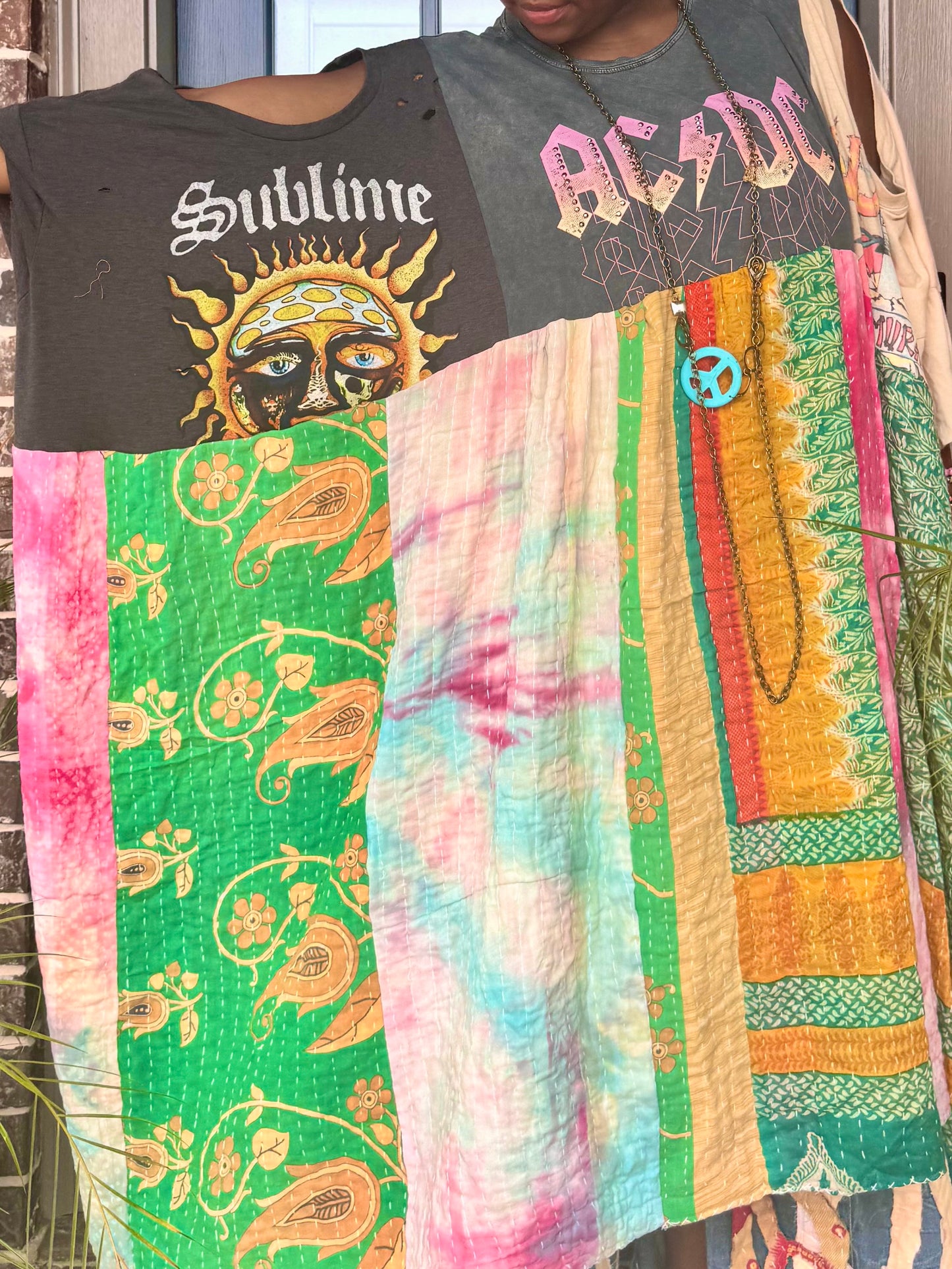 Large-6XL ACDC/Guns N Roses/ Sublime Trio Dress