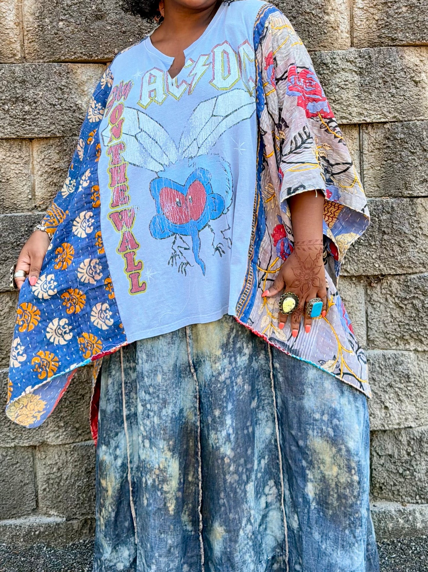 Small-3XL ACDC Kimono Tee