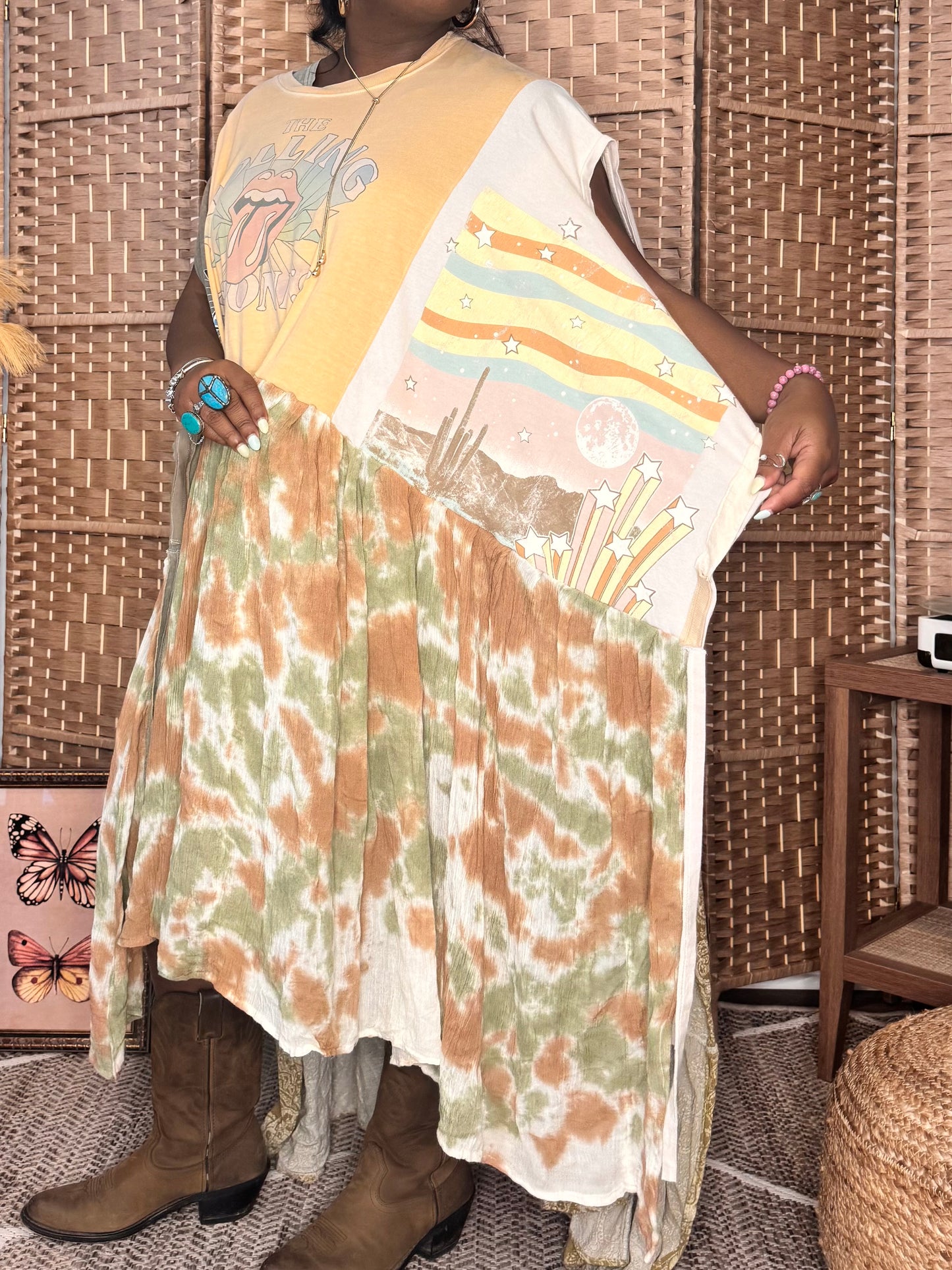 Medium-4XL Rolling Stones, Pink Floyd, The Valley Trio Dress