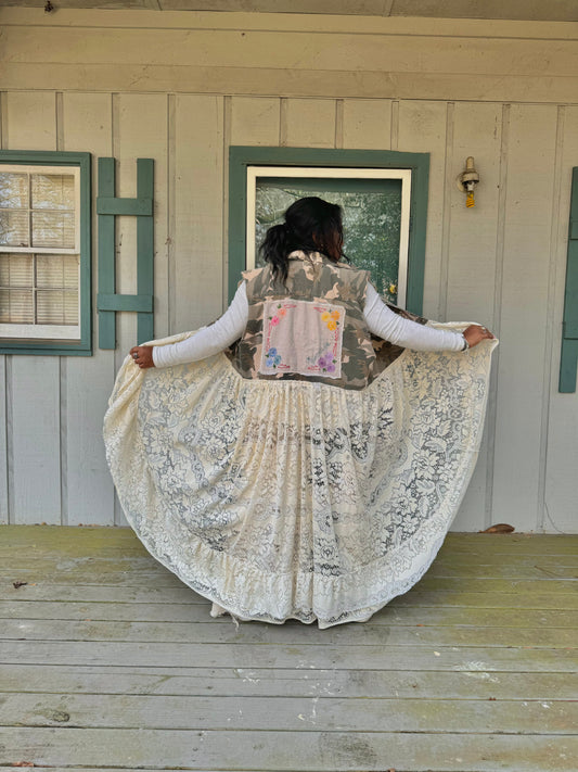 Medium-3XL Upcycled Hand Embroidered Duster