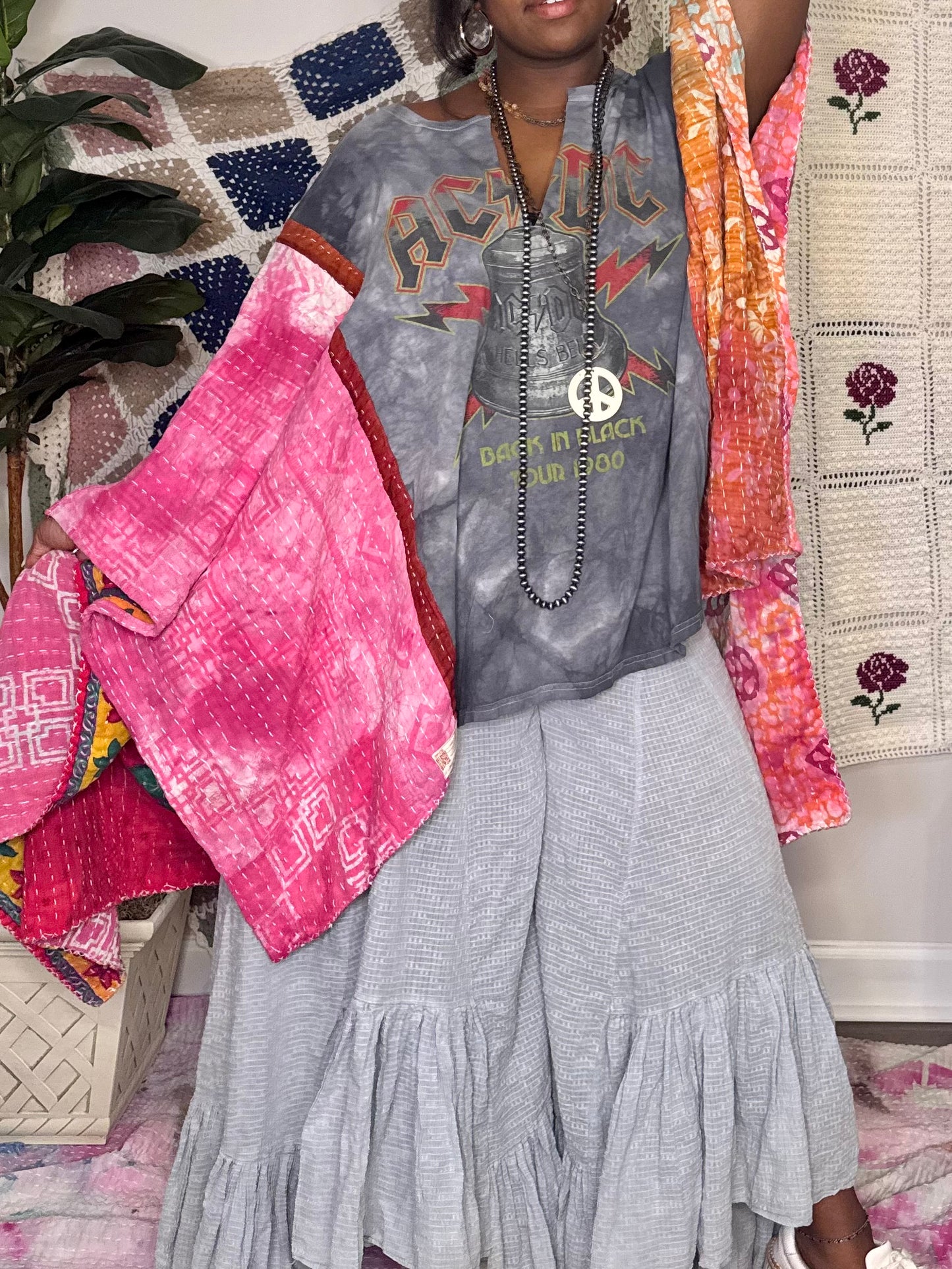 Small-3XL ACDC Kimono Tee